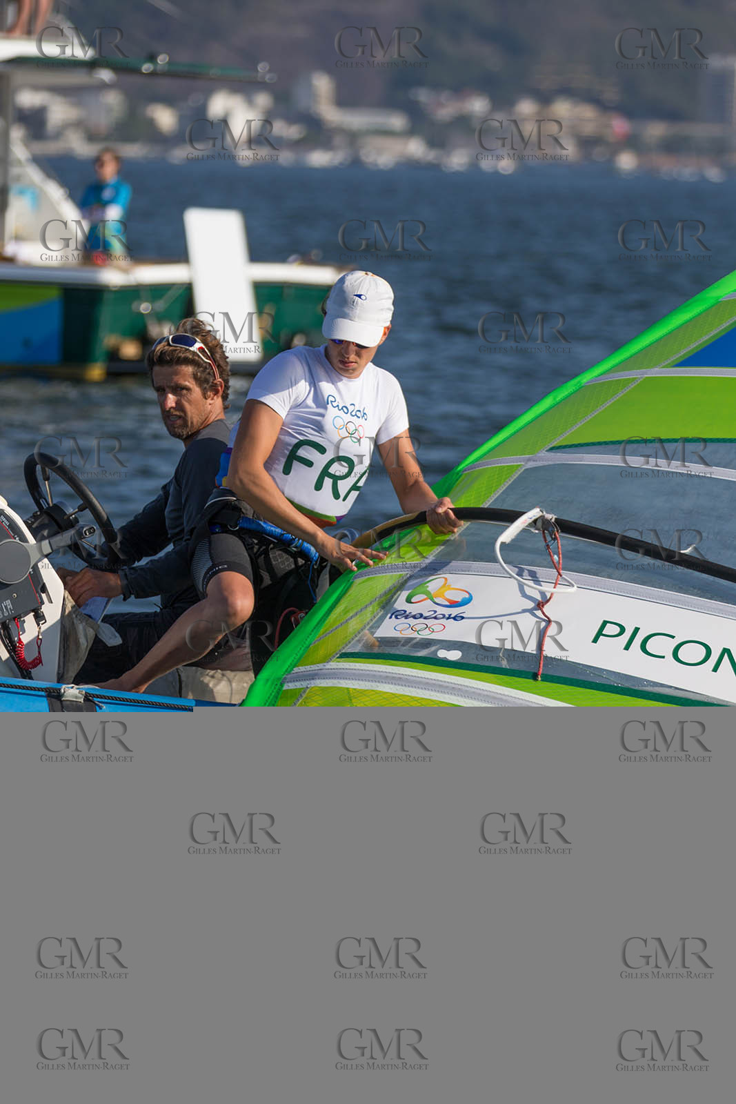 14 08 2016, Rio de Janeiro (BRA), 2016 Olympic Games, Sailing, RSX Women medal race, Charline Picon (FRA), gold medalist