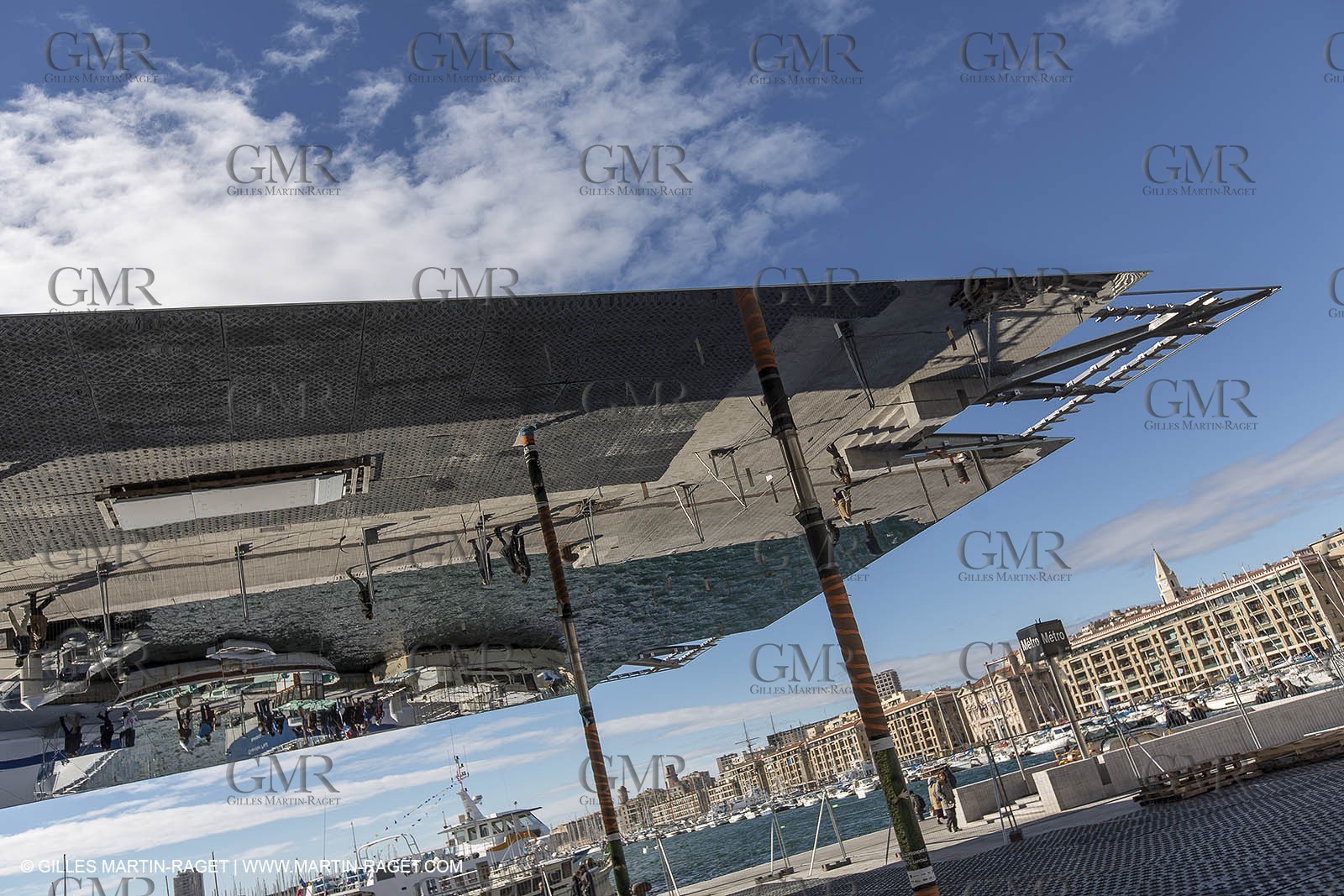 04 02 2013 - Marseille (FRA,13) - Vieux Port (historical port) refit - Works on the shadow maker