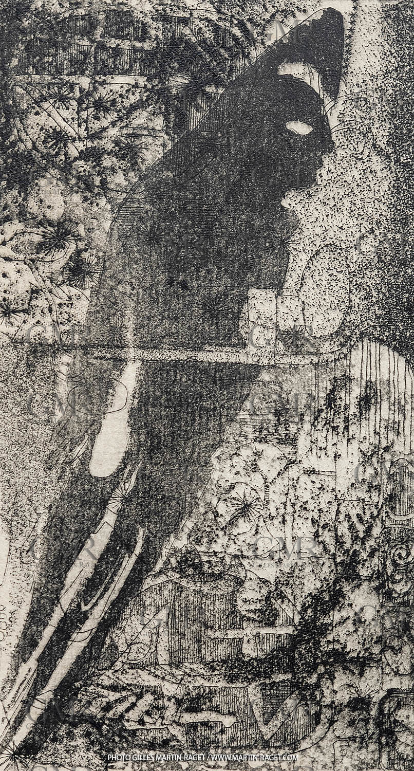 12 07 2020, St Rémy de Provence (FRA, 13) Oeuvre Germaine Richier, gravure