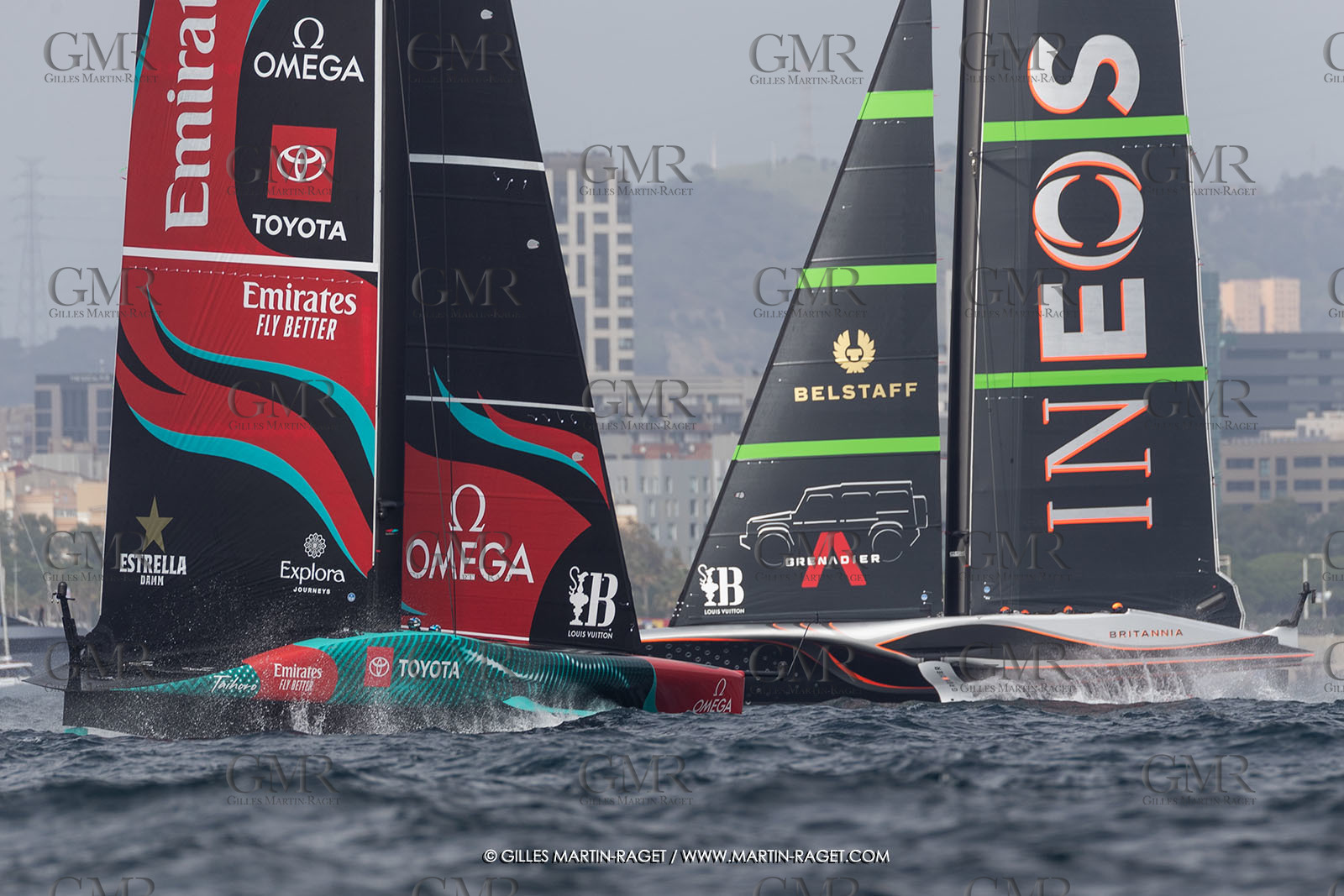 13 10 2024, Barcelona (ESP), Louis Vuitton 37th America's Cup, Final Match, Race Day 2, race 3