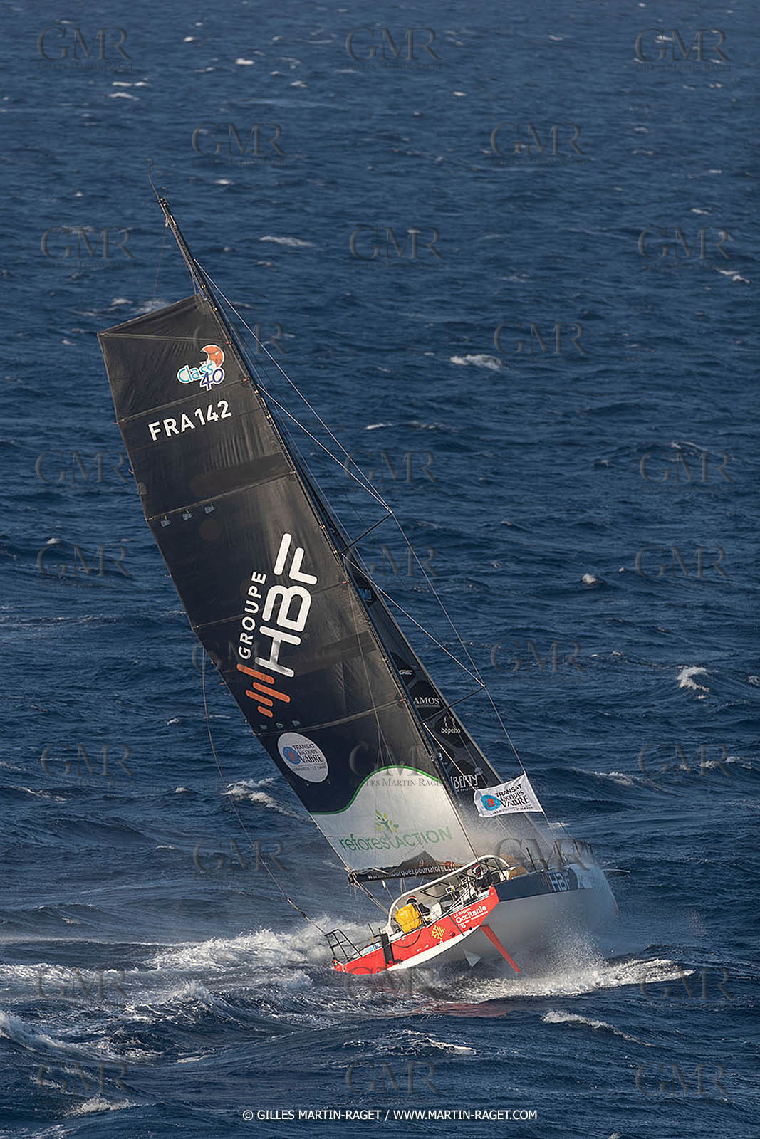27 08 2021, Marseille (FRA), Transat Jacques Vabre 2021, Class 40, HBF-Reforest'Action (Kito de Pavant, Gwen Gbick)
