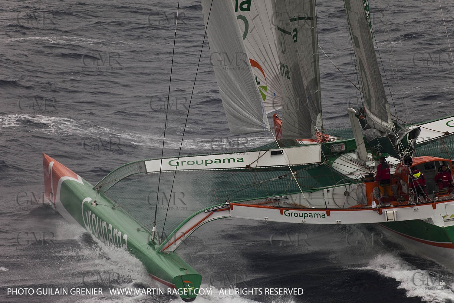 05 14 09 - Marseilles - Mediterranean Record - Groupama 3 - Franck Cammas - G Class - Start from Marseilles to Carthage (Tunisia)