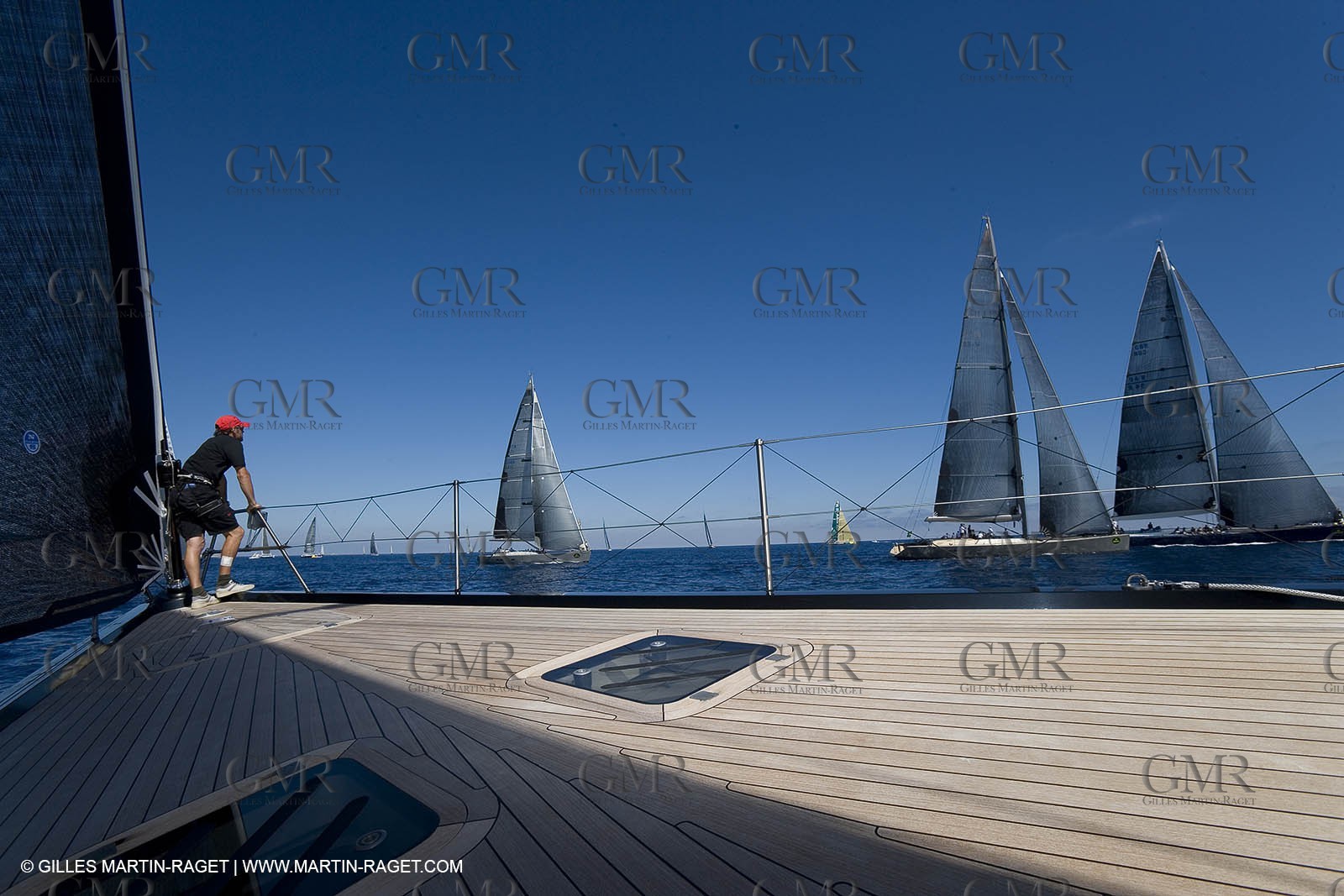 03 09 06 - Porto Cervo (Sardinia) - Maxi World Cup 2006 - Onboard Wally 90 Tango