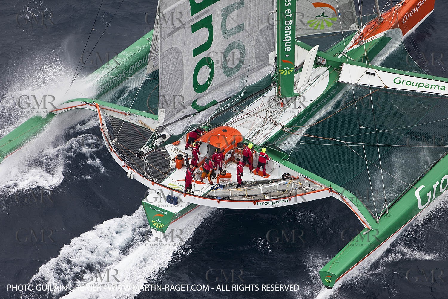 05 14 09 - Marseilles - Mediterranean Record - Groupama 3 - Franck Cammas - G Class - Start from Marseilles to Carthage (Tunisia)