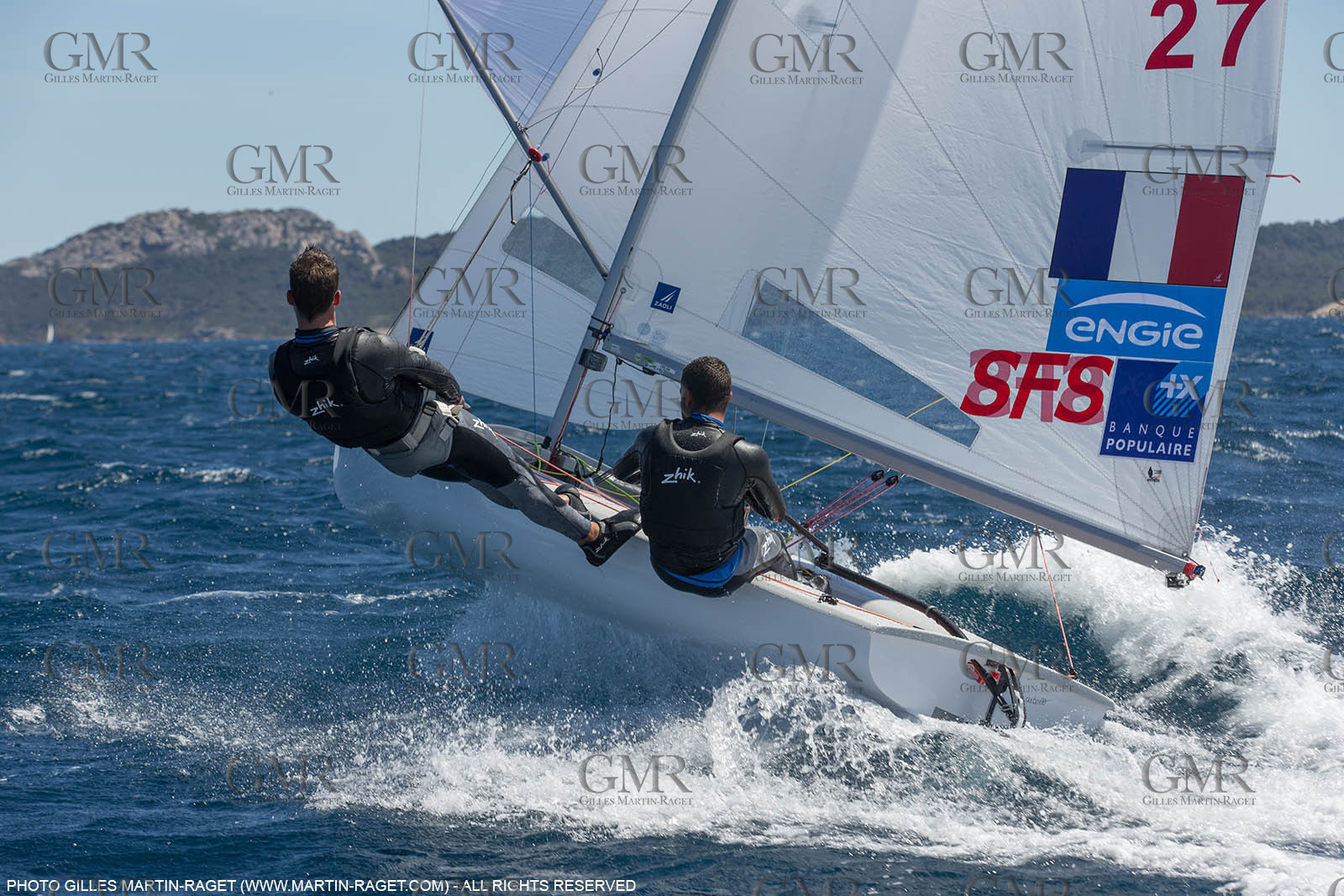 25 04 2016, Hyères (FRA,83), Jeux Olympiques Rio 2016, voile, 470, Sofian Bouvet   Jeremie Mion, SFS Voile