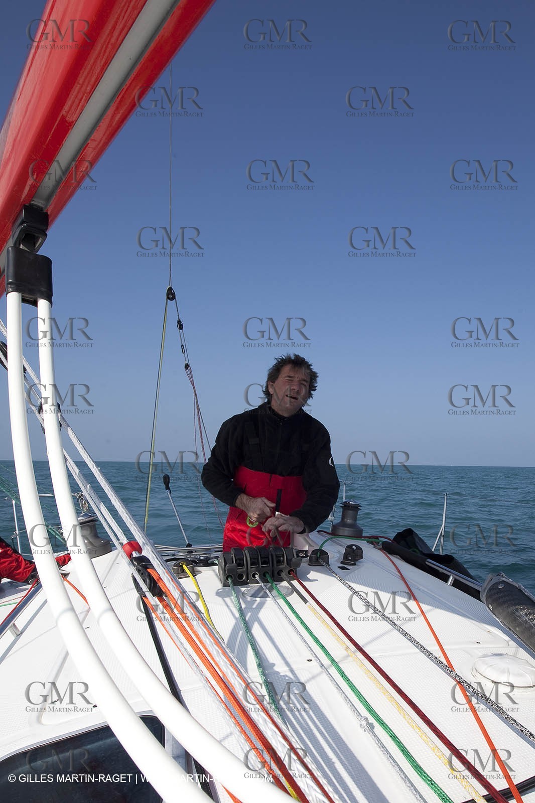 13 03 2010 - La Grande Motte   Port Camargue (FRA) - Groupe Bel - Entraînement Kito de Pavant   Sébastien Audigane en vue de la Transat AG2R 2010