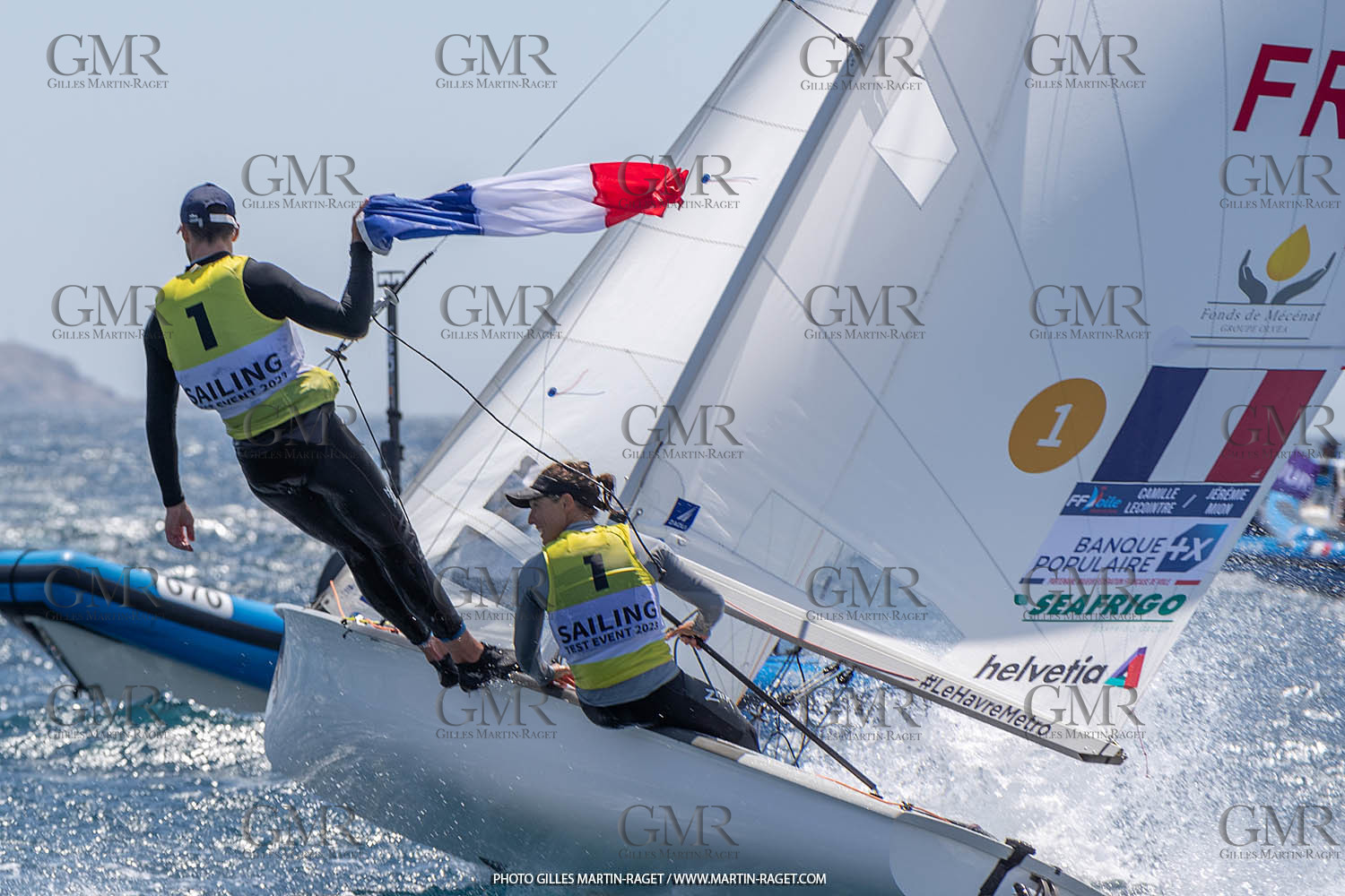 15 07 2023, Marseille (FRA), Paris 2024 Olympic Games Sailing Test Event, Day 6, 470 Medal Race