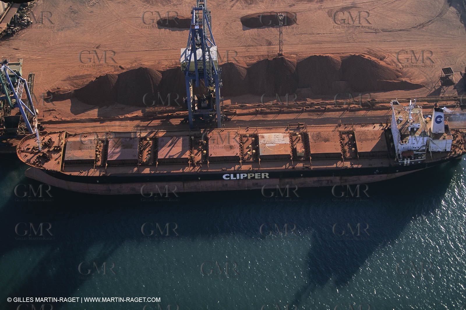 Golfe de Fos (FRA,13) - Marseille-Fos commercial harbour, ore terminal