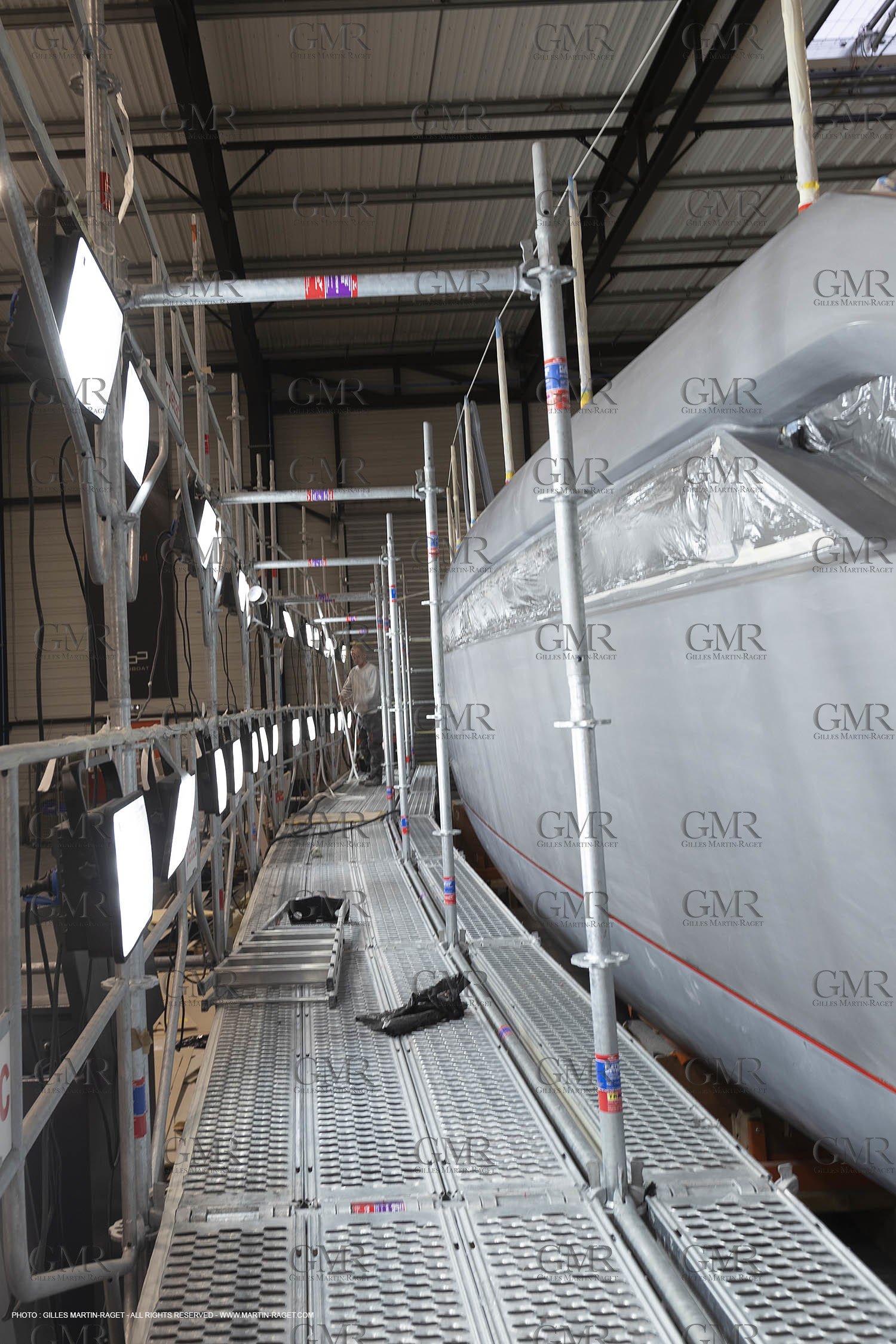 29 10 2018, La Grande Motte (FRA,30), Chantier Gunboat, construction du Gunboat 68