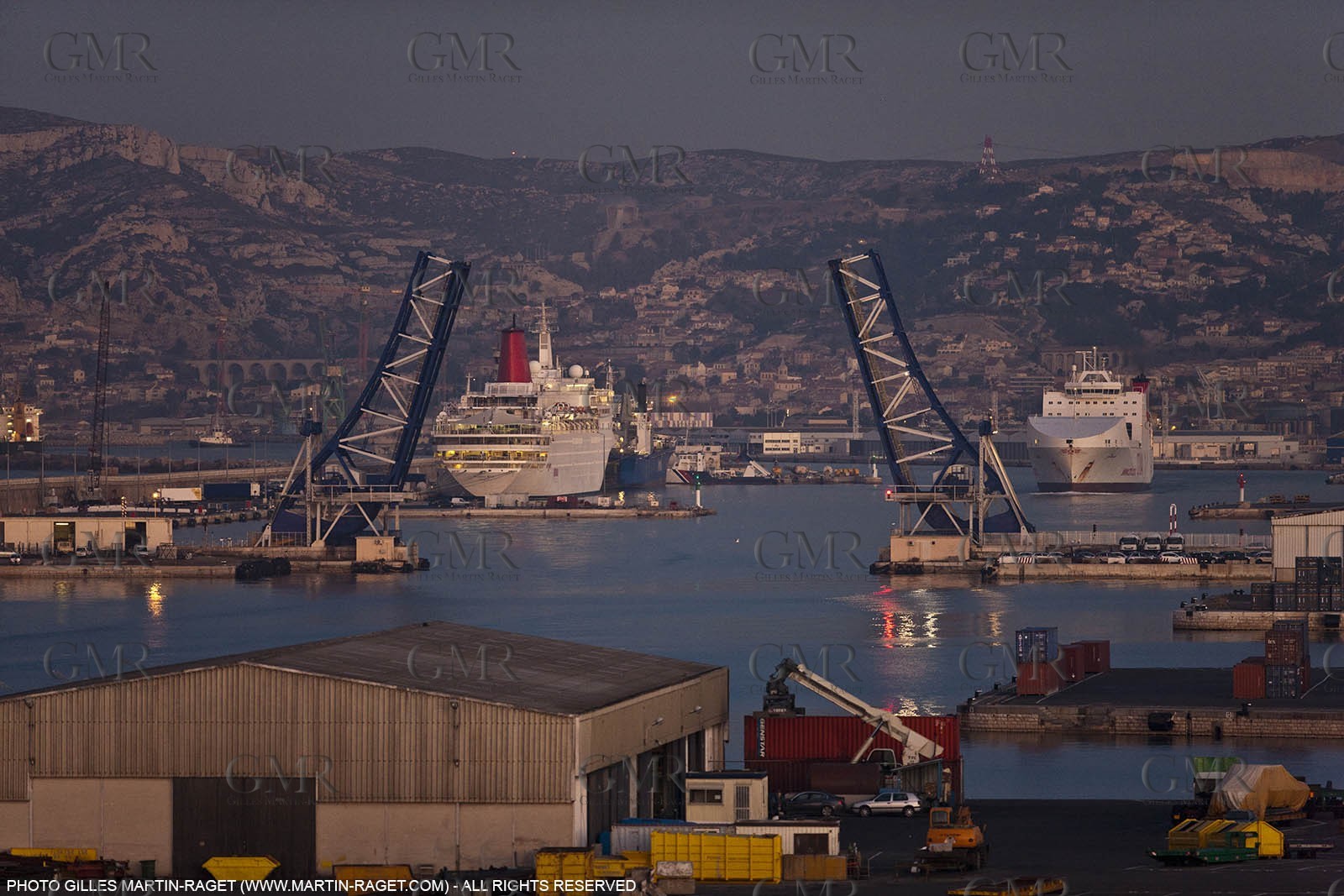 17 02 2012 - Marseille (FRA,13) - Arrival in Marseille harbour onboard ferry Piana (La Meridionale Corp.)