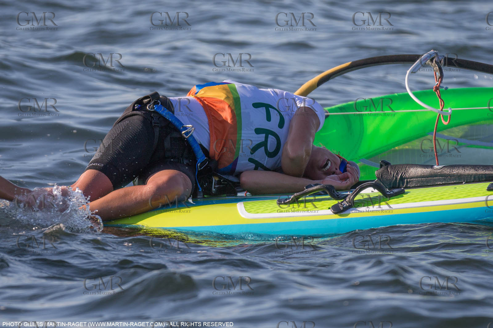 14 08 2016, Rio de Janeiro (BRA), 2016 Olympic Games, Sailing, RSX Women medal race, Charline Picon (FRA), gold medalist