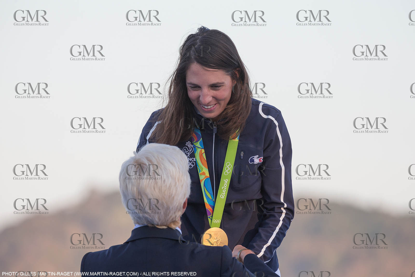14 08 2016, Rio de Janeiro (BRA), 2016 Olympic Games, Sailing, RSX Women medal ceremony, Charline Picon (FRA)