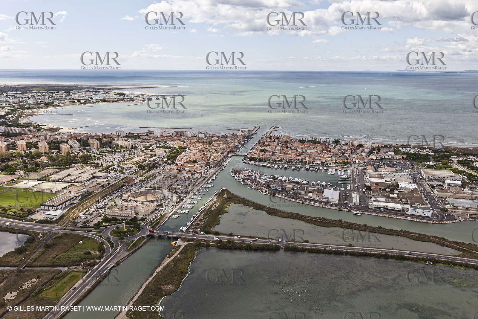 25 09 2010 - Aerial Camargphotos of the coastline from Marseille to La Grande Motte via the Camargue - Le Grau du Roi