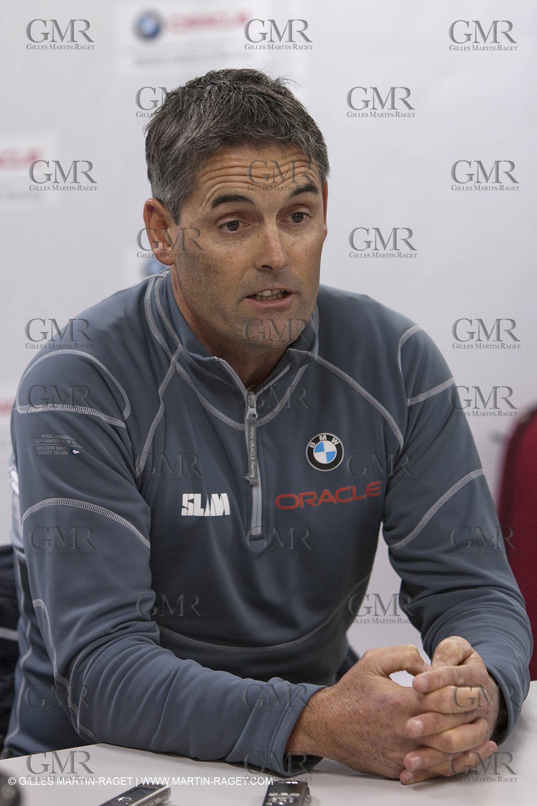 19 01 2010 - Valencia (ESP) - 33rd America's Cup - BMW ORACLE Racing - Boat preparation - International Media visit wing