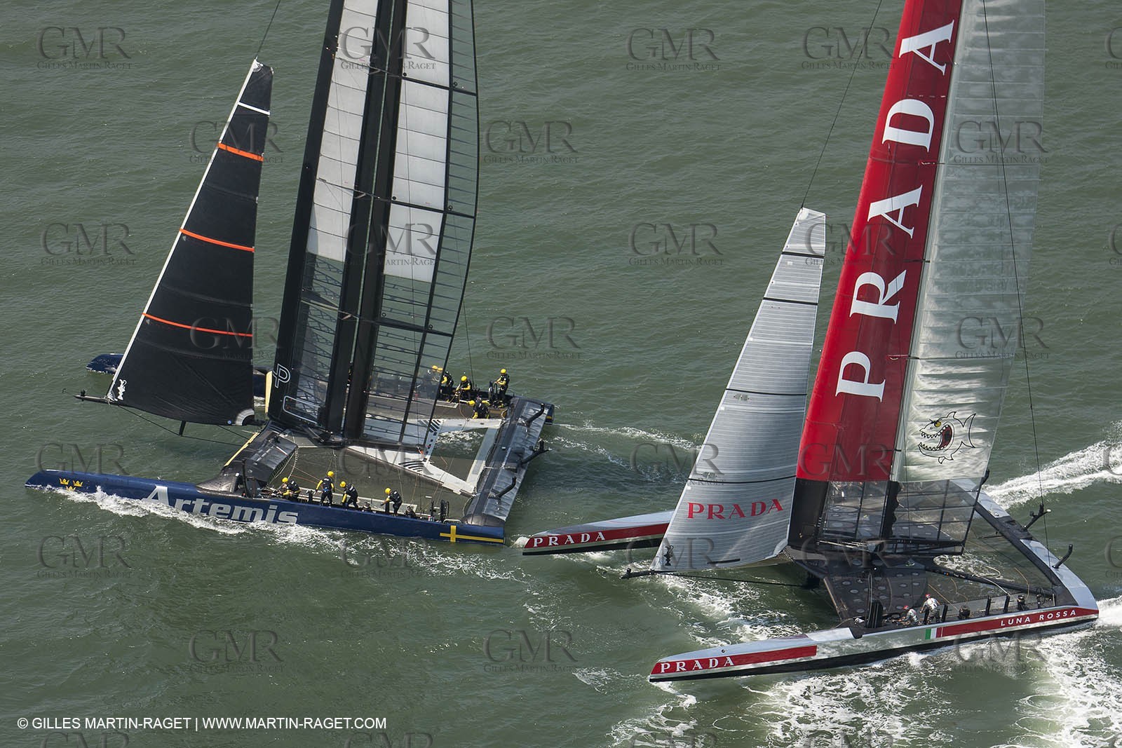 09 08 2013 - San Francisco (USA,CA) - 34th America's Cup - Louis Vuitton Cup - Semi-finals - Luna Rossa vs Artemis Racing - Race 3