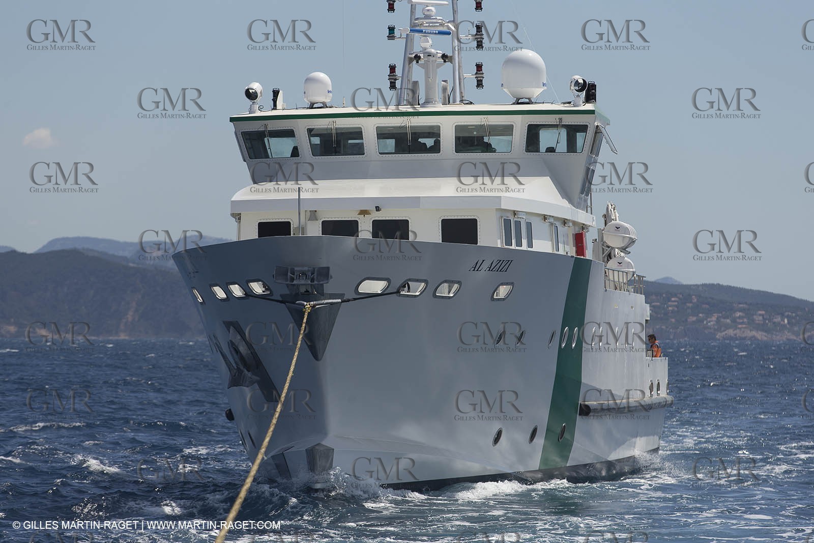 Al Azizi first sea trial - H2X boatyard - Oceanographjic research ship - La Ciotat (FRA,13) - 26 05 2014