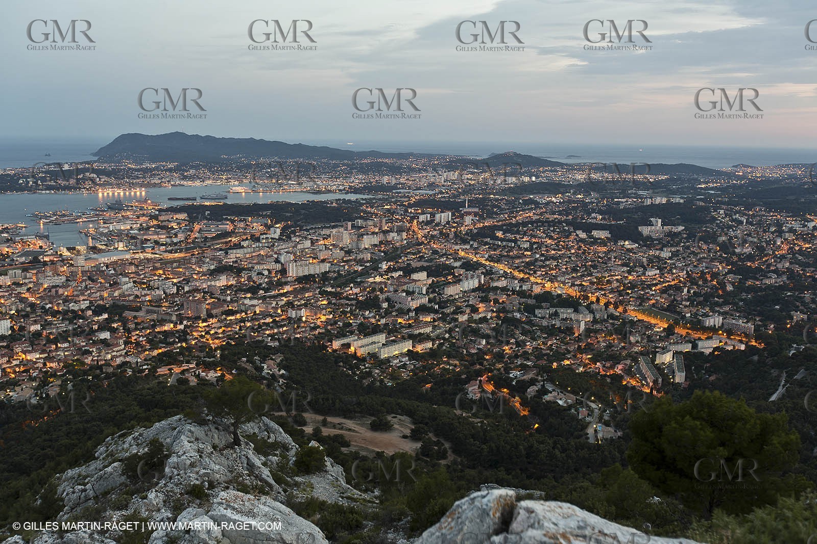 07 06 2012-Toulon (FRA,83) - Bay of Toulon as seen from the top of Mount Faron