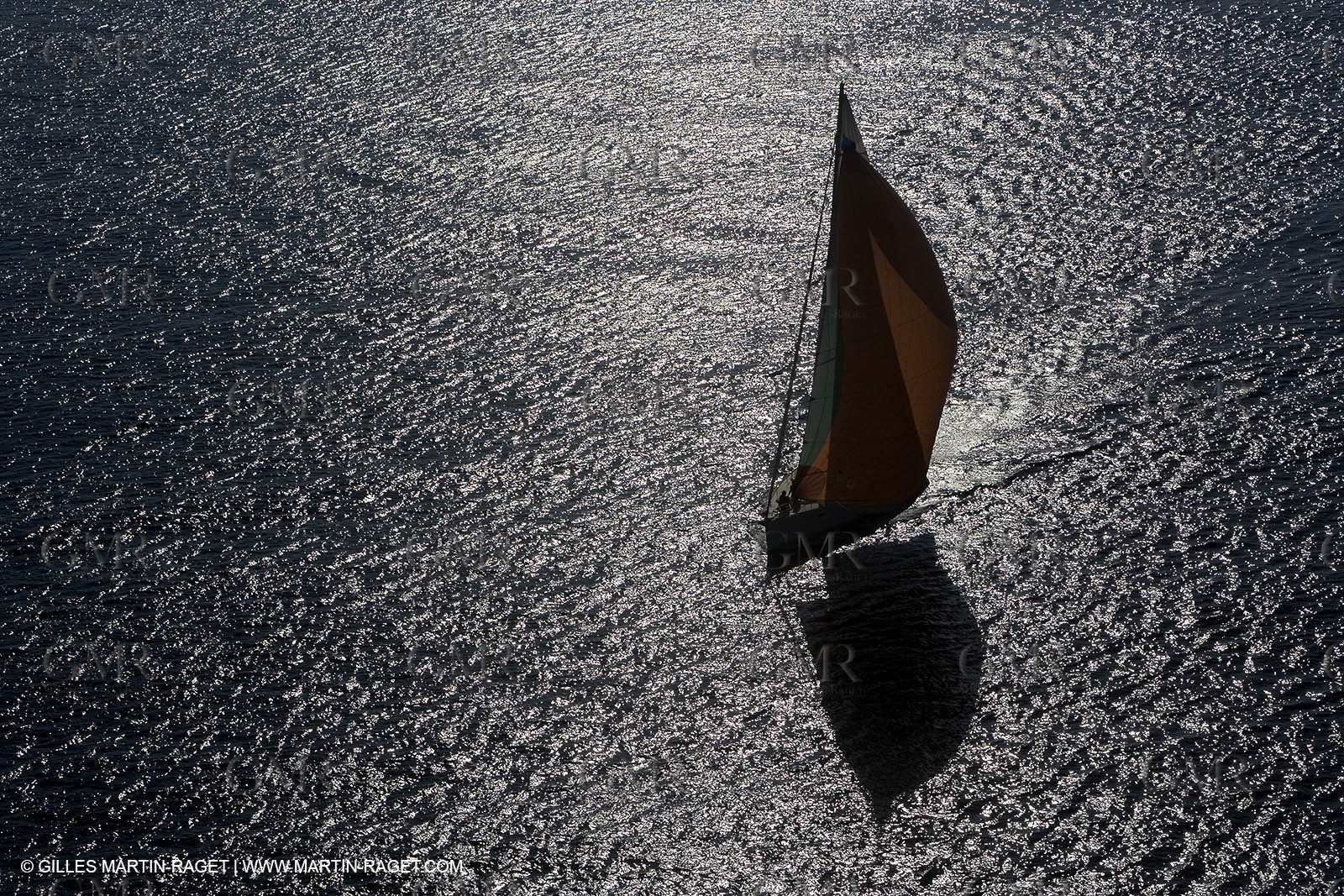 Crusing monohull sailing