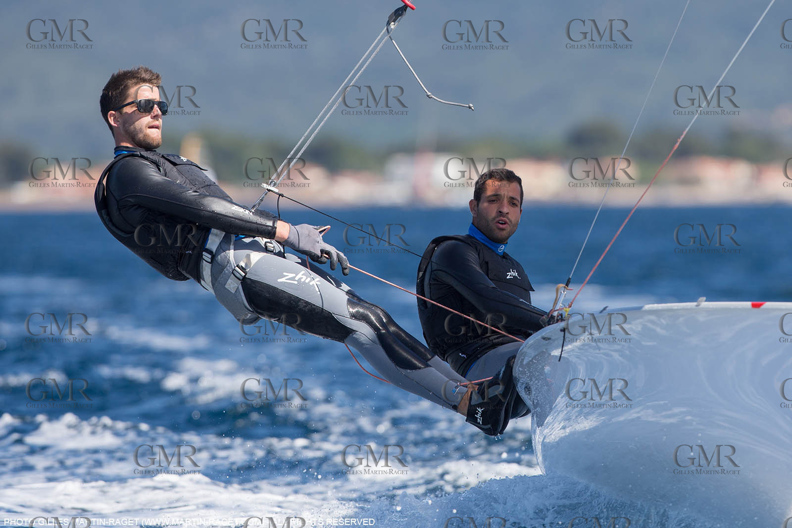 25 04 2016, Hyères (FRA,83), Jeux Olympiques Rio 2016, voile, 470, Sofian Bouvet   Jeremie Mion, SFS Voile