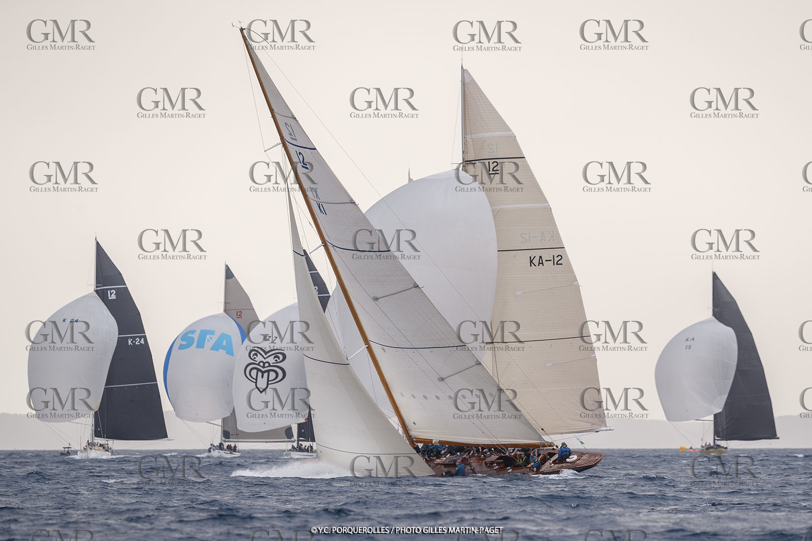19 06 2024, Porquerolles Island (FRA), Championnat du monde des 12 m JI 2024, Race Day 1