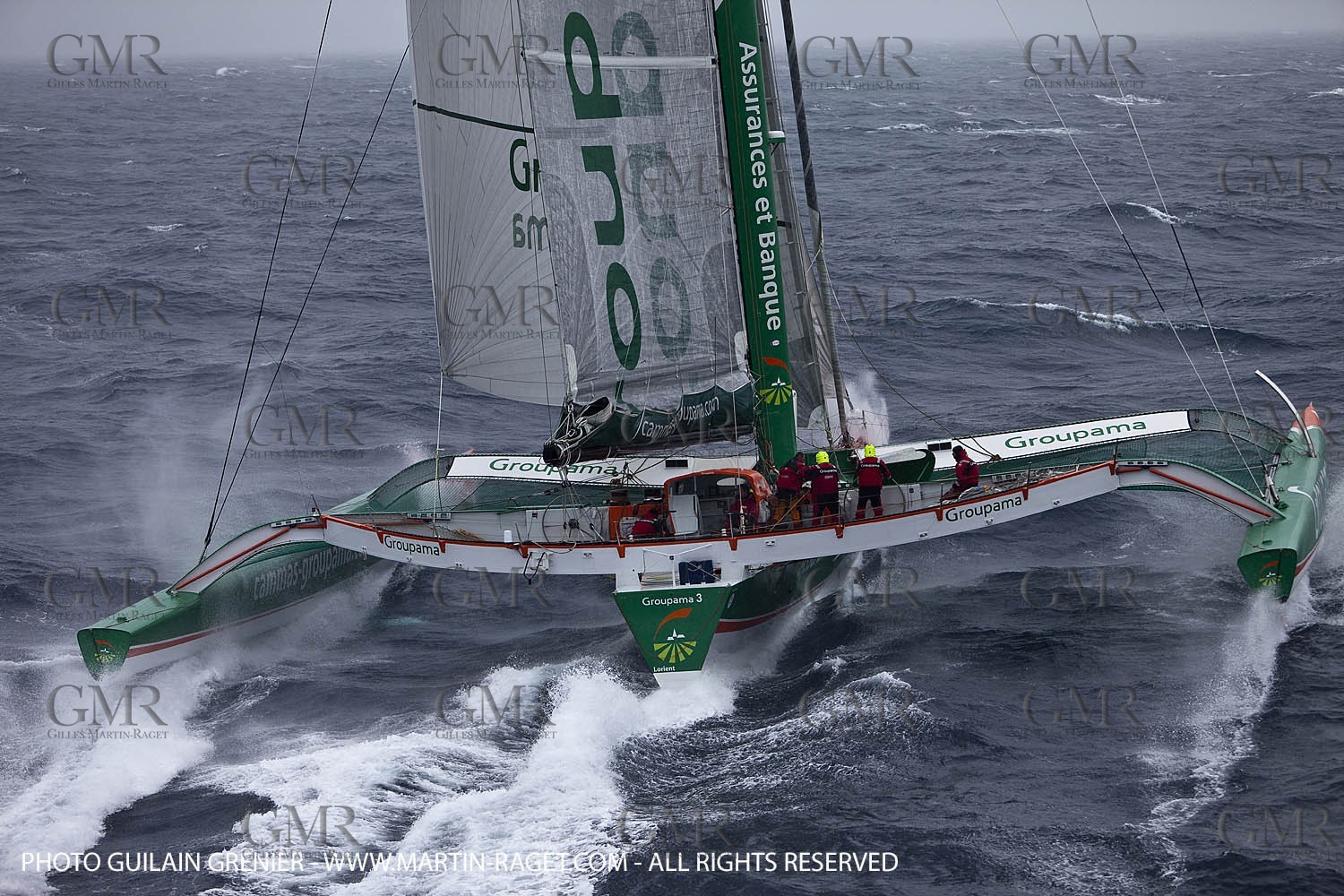 05 14 09 - Marseilles - Mediterranean Record - Groupama 3 - Franck Cammas - G Class - Start from Marseilles to Carthage (Tunisia)