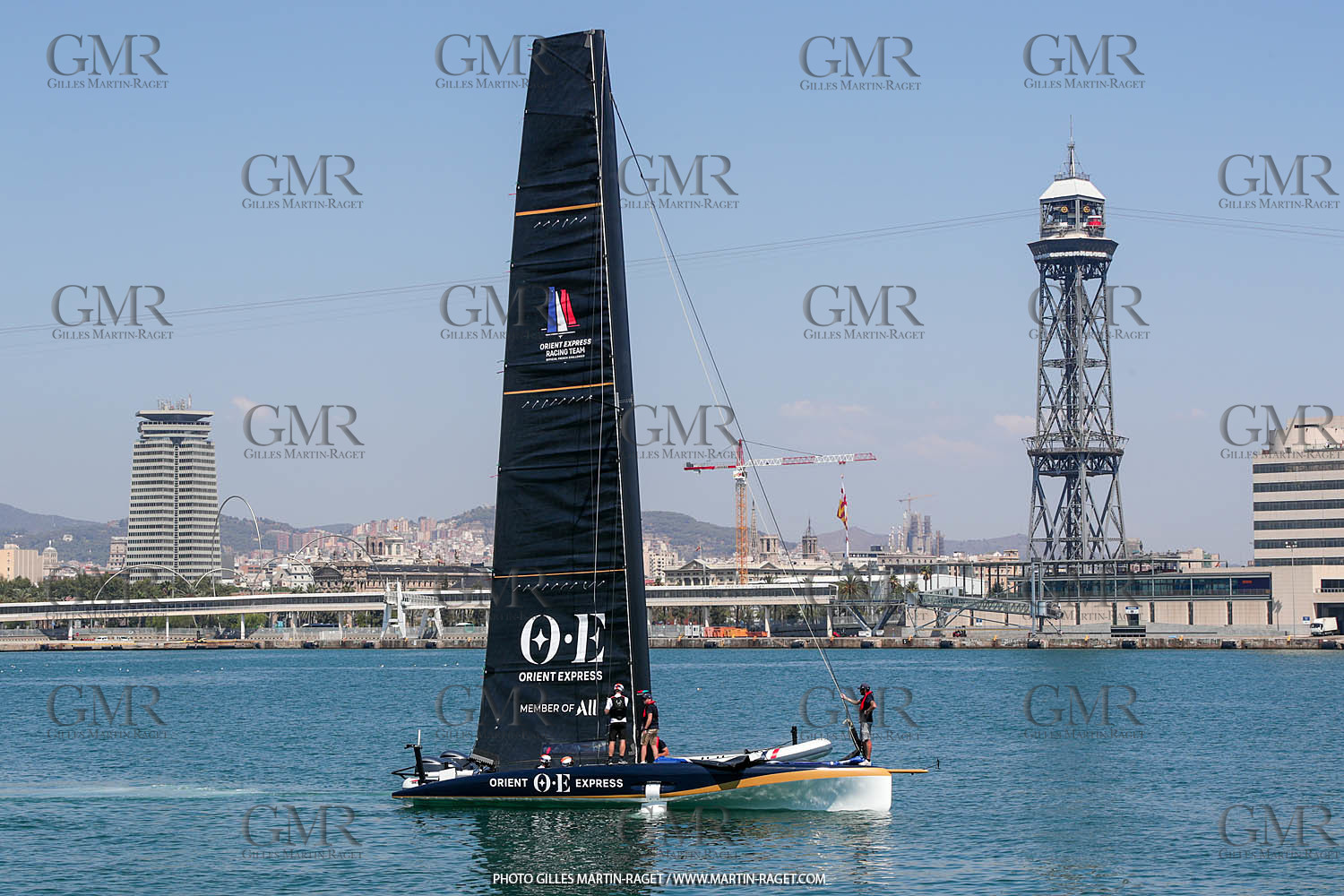 22 08 2023, Barcelona (ESP), 37th America's Cup, Orient Express Racing Team, AC 40 first training
