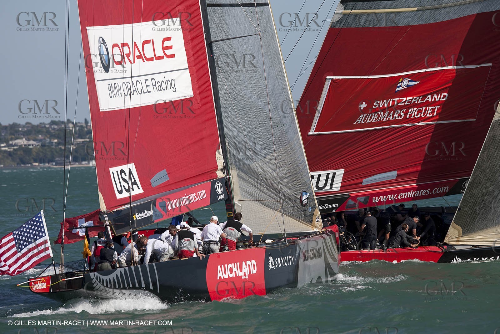 08 02 2009 - Auckland (NZL) - Louis Vuitton Pacific Series - Racing Day9 - Round Robin 2 - BMW ORACLE Racing vs Alinghi