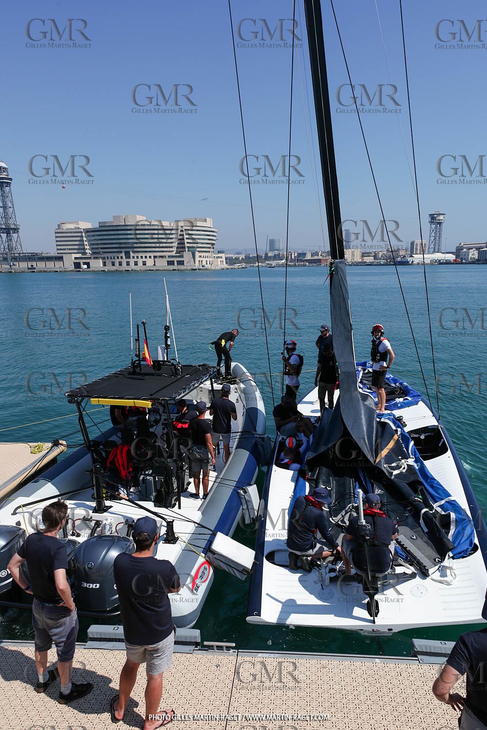 22 08 2023, Barcelona (ESP), 37th America's Cup, Orient Express Racing Team, AC 40 first training