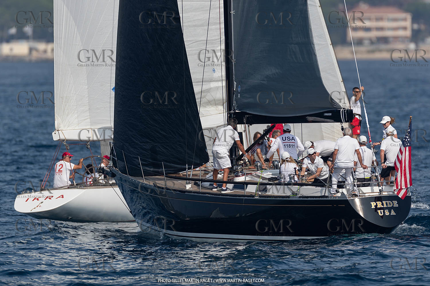 05 10 2023, Saint-Tropez (FRA,83), Les Voiles de Saint-Tropez 2023, Race Day 5, Défi Pride Vs Ikra