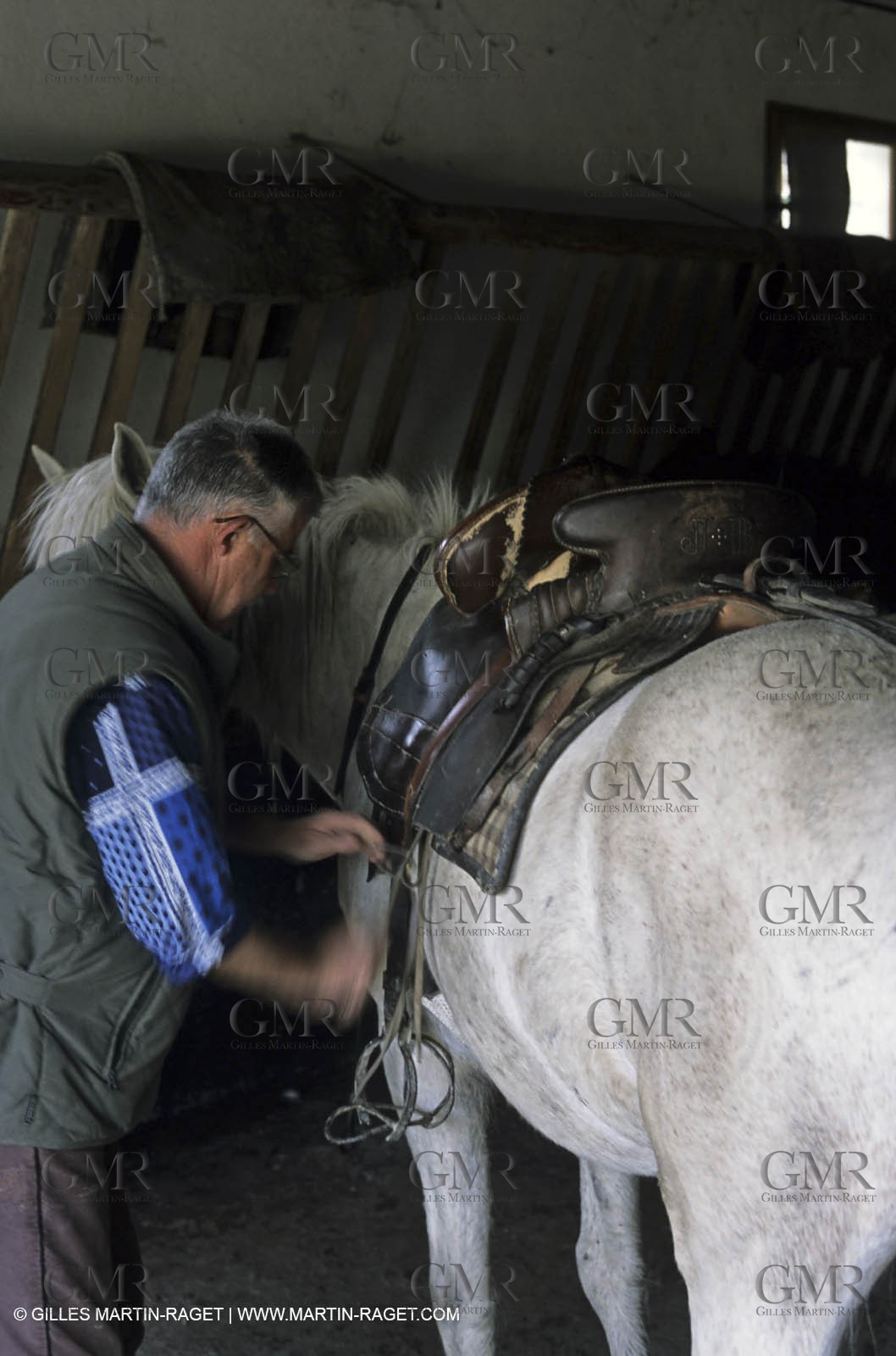 Arles - Camargue gardians (cow boys) at work