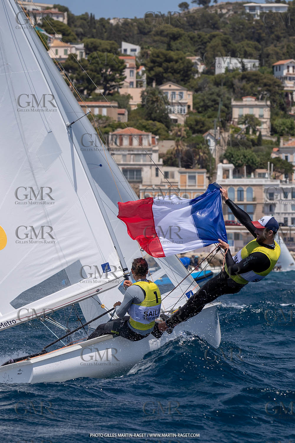 15 07 2023, Marseille (FRA), Paris 2024 Olympic Games Sailing Test Event, Day 6, 470 Medal Race