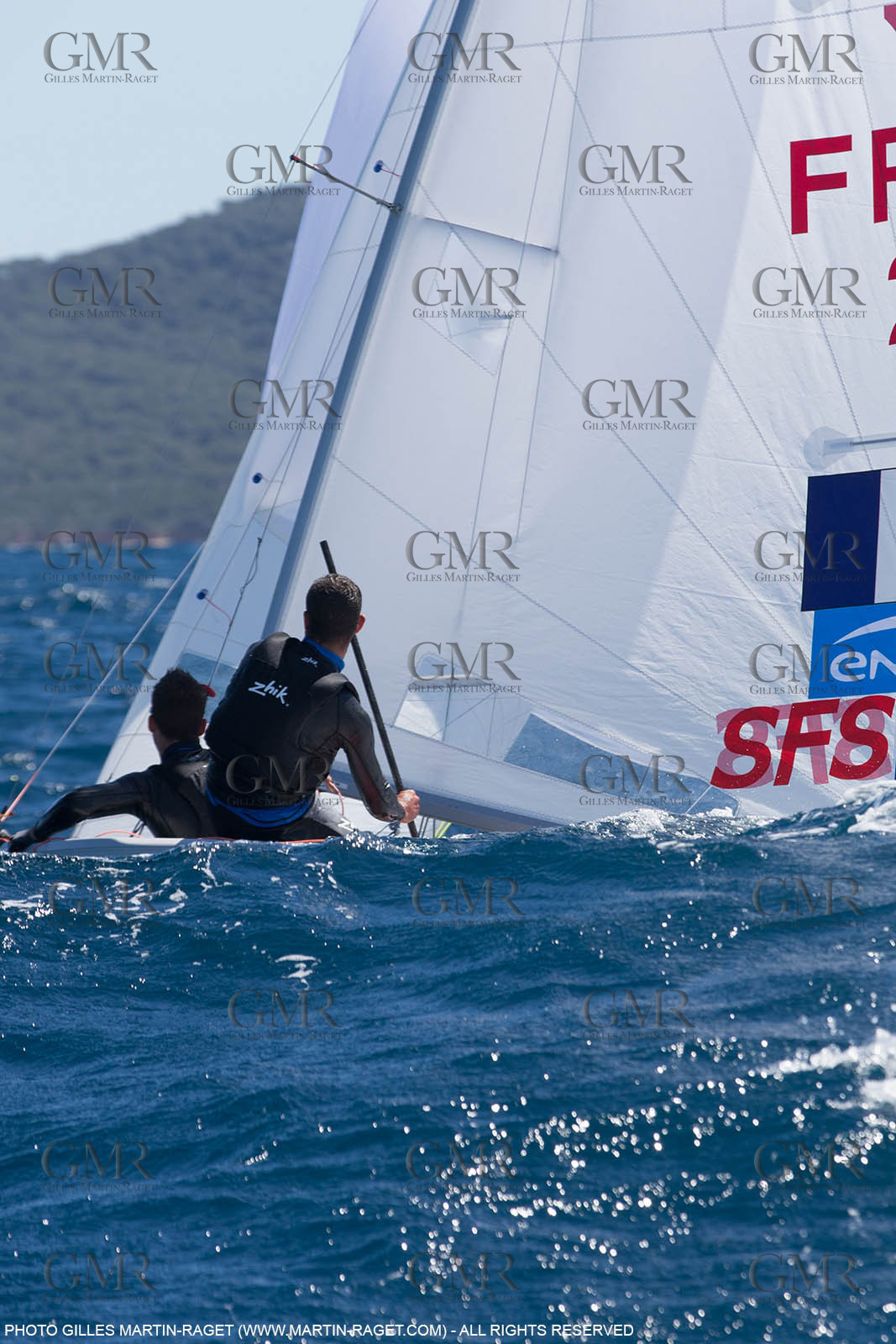 25 04 2016, Hyères (FRA,83), Jeux Olympiques Rio 2016, voile, 470, Sofian Bouvet   Jeremie Mion, SFS Voile