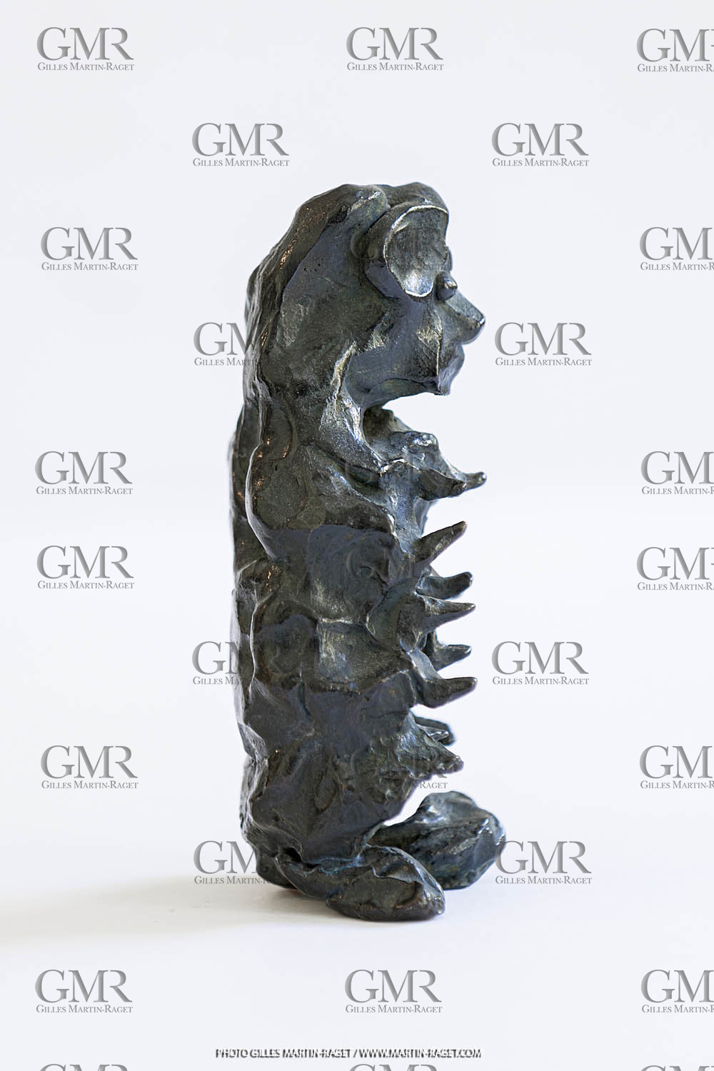 03 08 2020, Marseille (FRA,13), Oeuvre de Germaine Richier, Tarasque 1955, Bronze patiné foncé, Epreuve d'Exposition, Fondeur L. Thinot, Paris, 18 x 9 x 7 cm, Collection particulière
