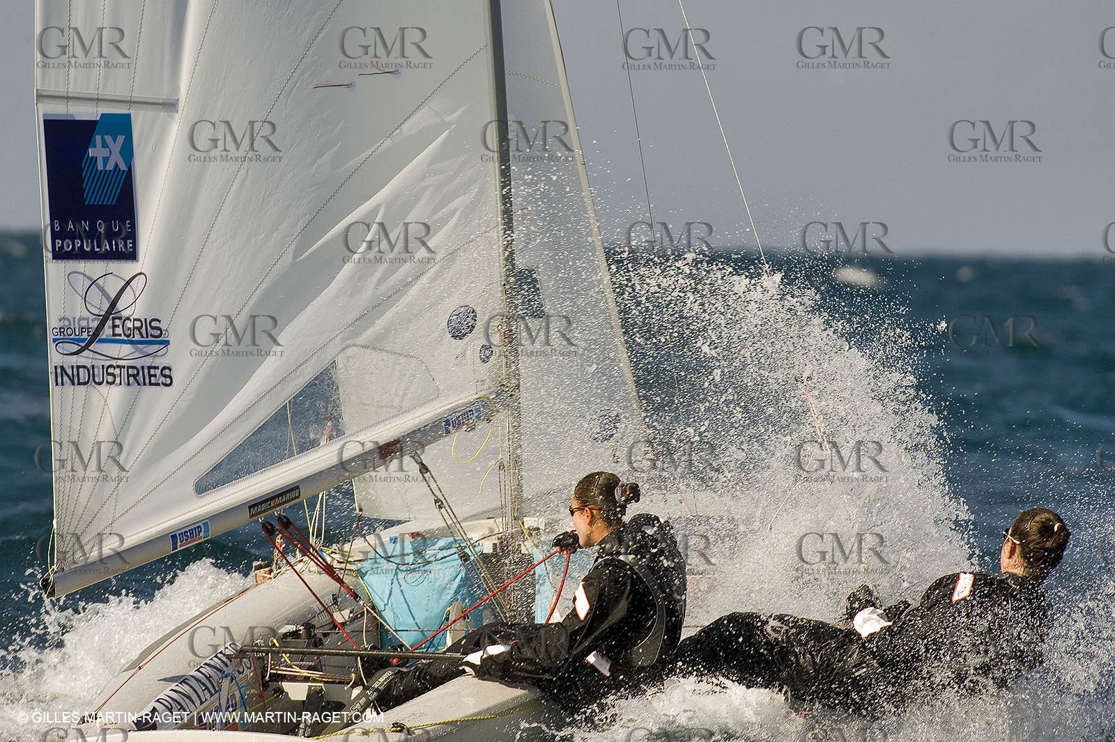 Ingrid Petit-Jean et Nadège Douroux - Deriveur - Olympisme - 470 - Entrainements dans la brise à Marseille