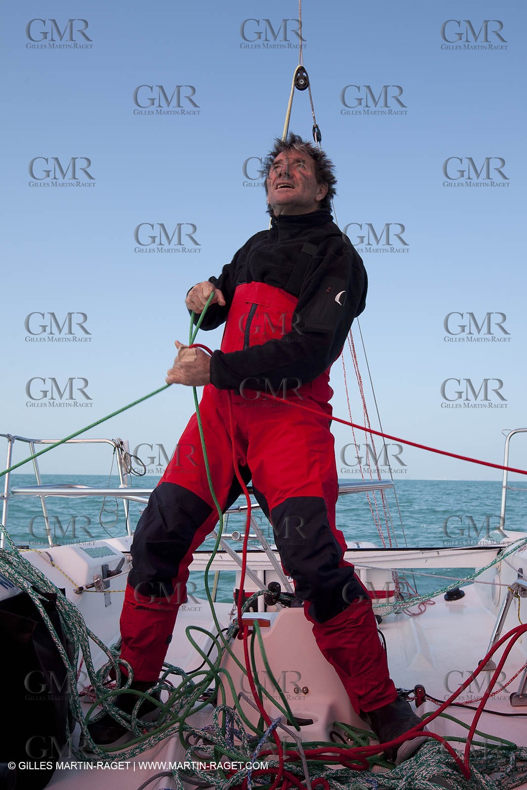 13 03 2010 - La Grande Motte   Port Camargue (FRA) - Groupe Bel - Entraînement Kito de Pavant   Sébastien Audigane en vue de la Transat AG2R 2010