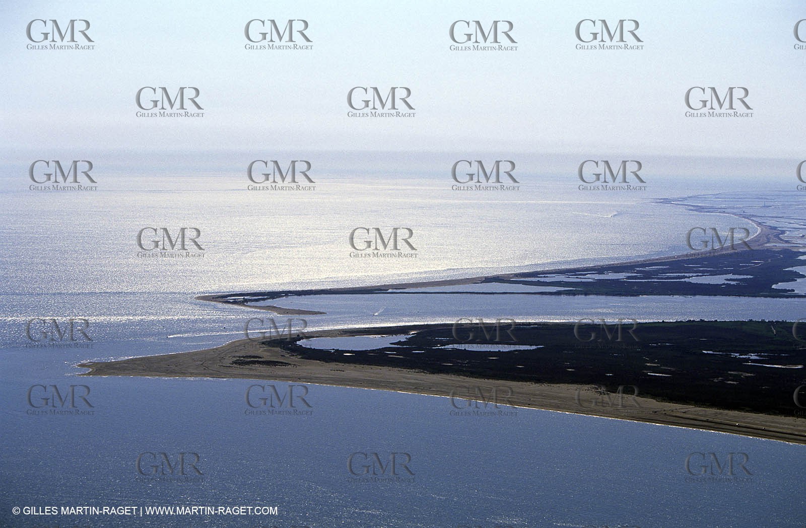 Rhône river mouth near Port Saint Louis du Rhône
