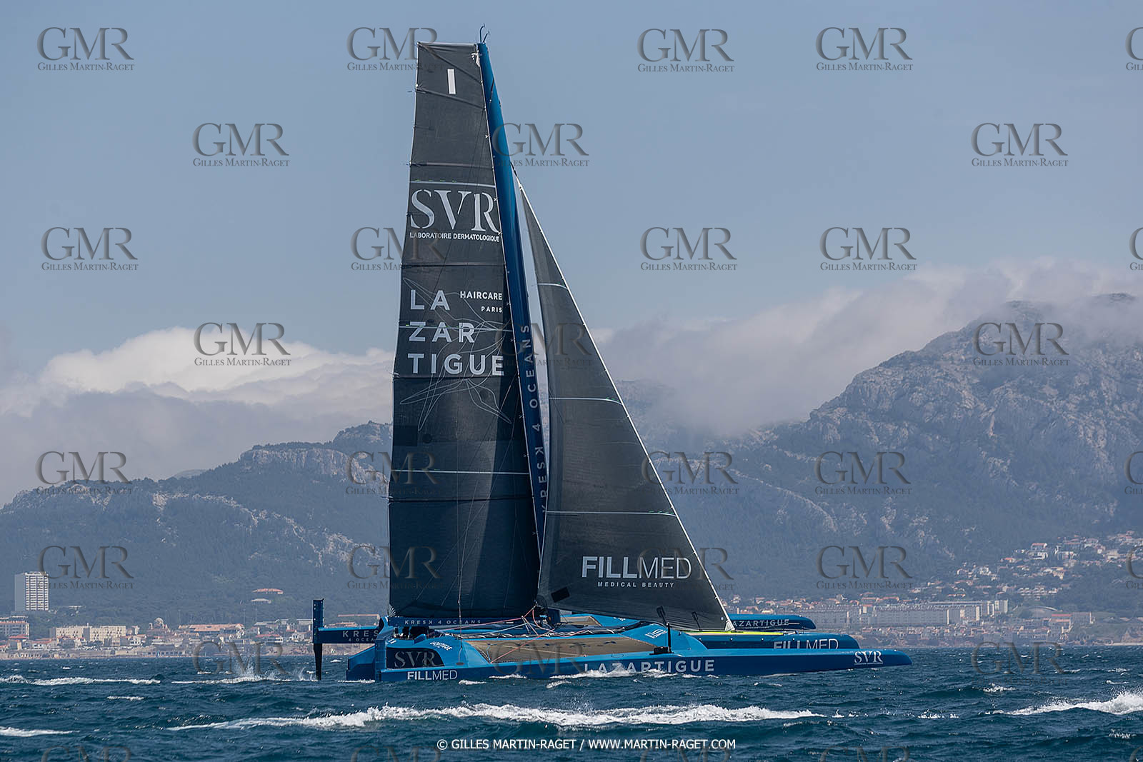 18 05 2022, Marseille (FRA), APremière navigation du trimaran Ultim SVR LAZARTIGUE à Marseille