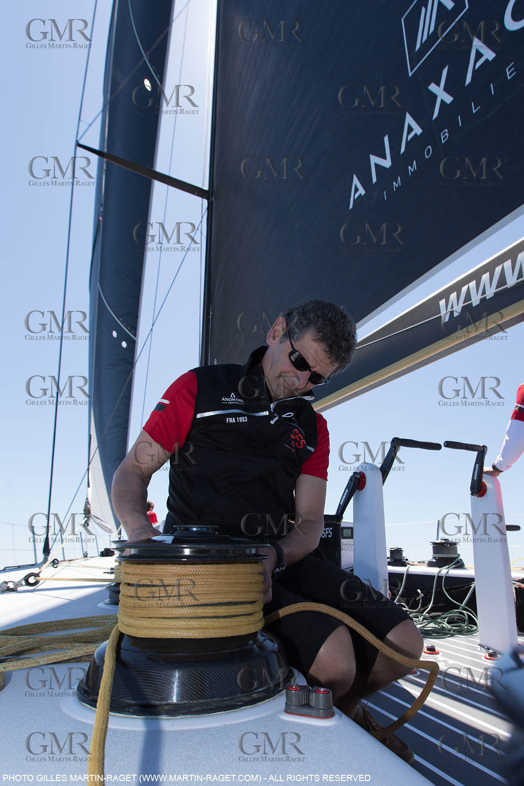 05 05 2016, Porquerolles (FRA,83), Semaine de Porquerolles, célébration des 30 and de lla victoire de l'Esprit d'Equipe dans la Whitbread, l'équipage se retrouve à bord du maxi SFS skippé par Lionel Péan