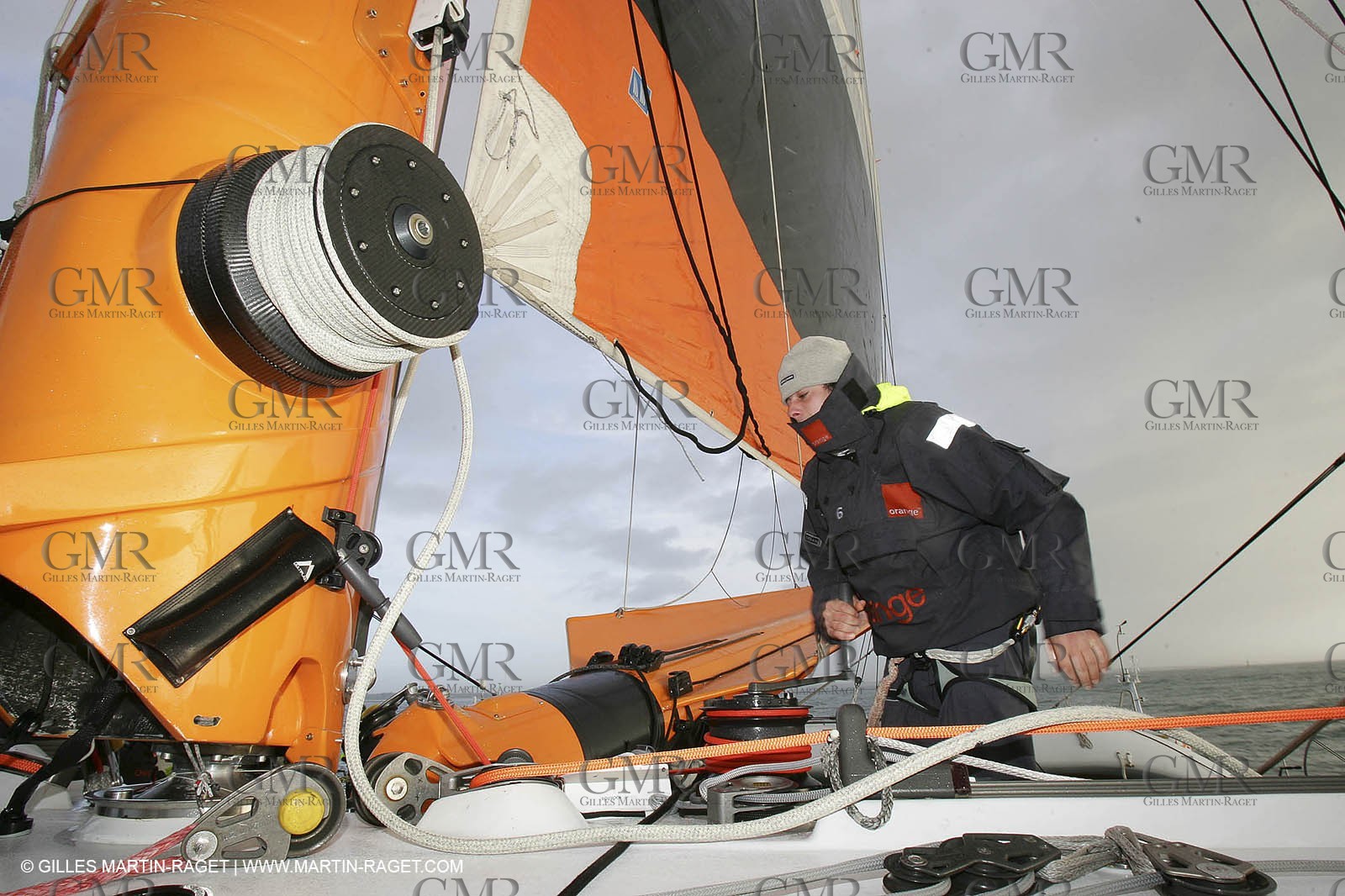 Orange II  - 2005 Jules Verne Trophy - Training in Bay of Biscay -Philippe Péché-