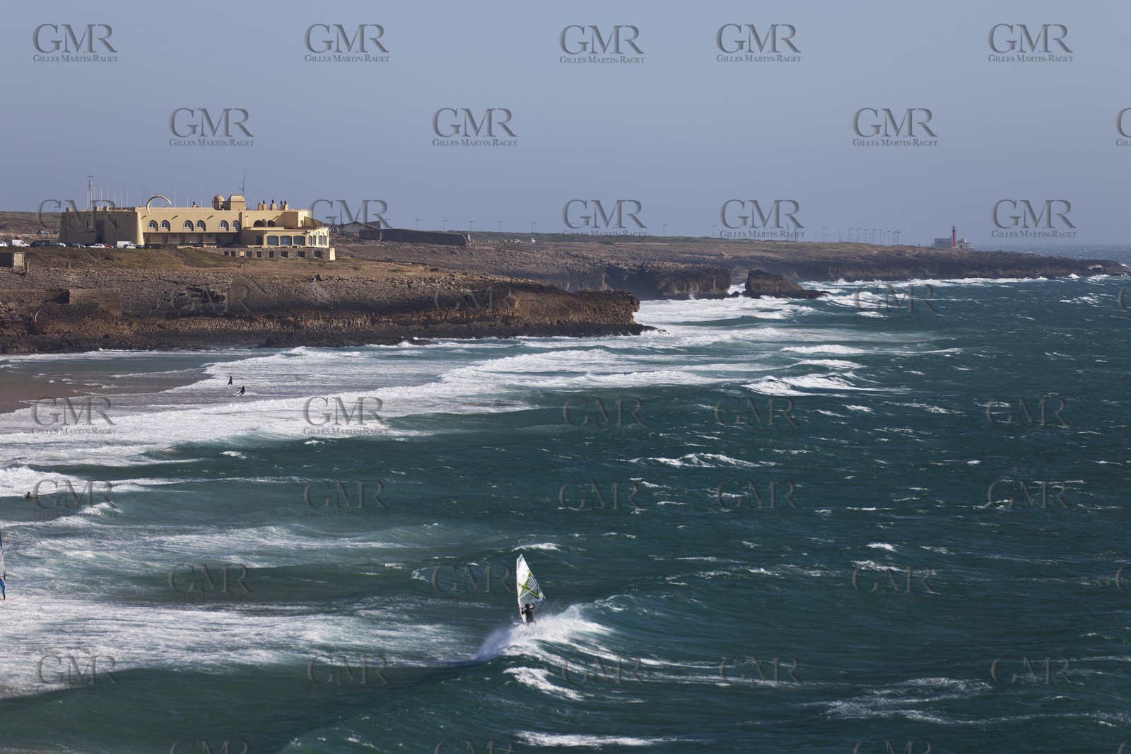 13 07 2011 - Cascais (POR) - 34th America's Cup - AC World Series - Cascais 2011 - Cascais area - Guincho sailboard   Kite surf spot