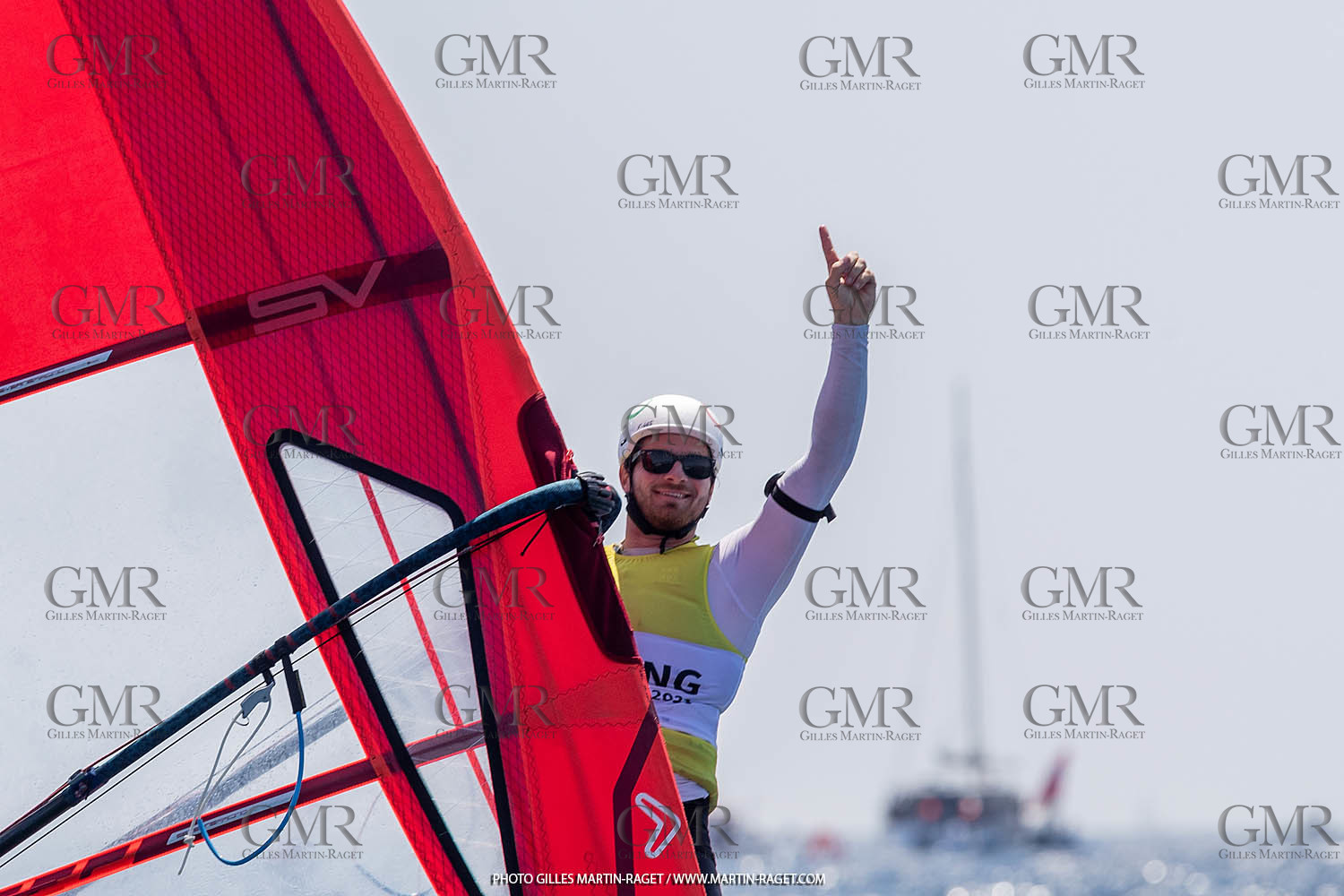 16 07 2023, Marseille, (FRA), Paris 2024 Olympic Games 2024 Sailing Test Event, Day 8, Medal race IQ Foil Men, Thomas Goyard (FRA)