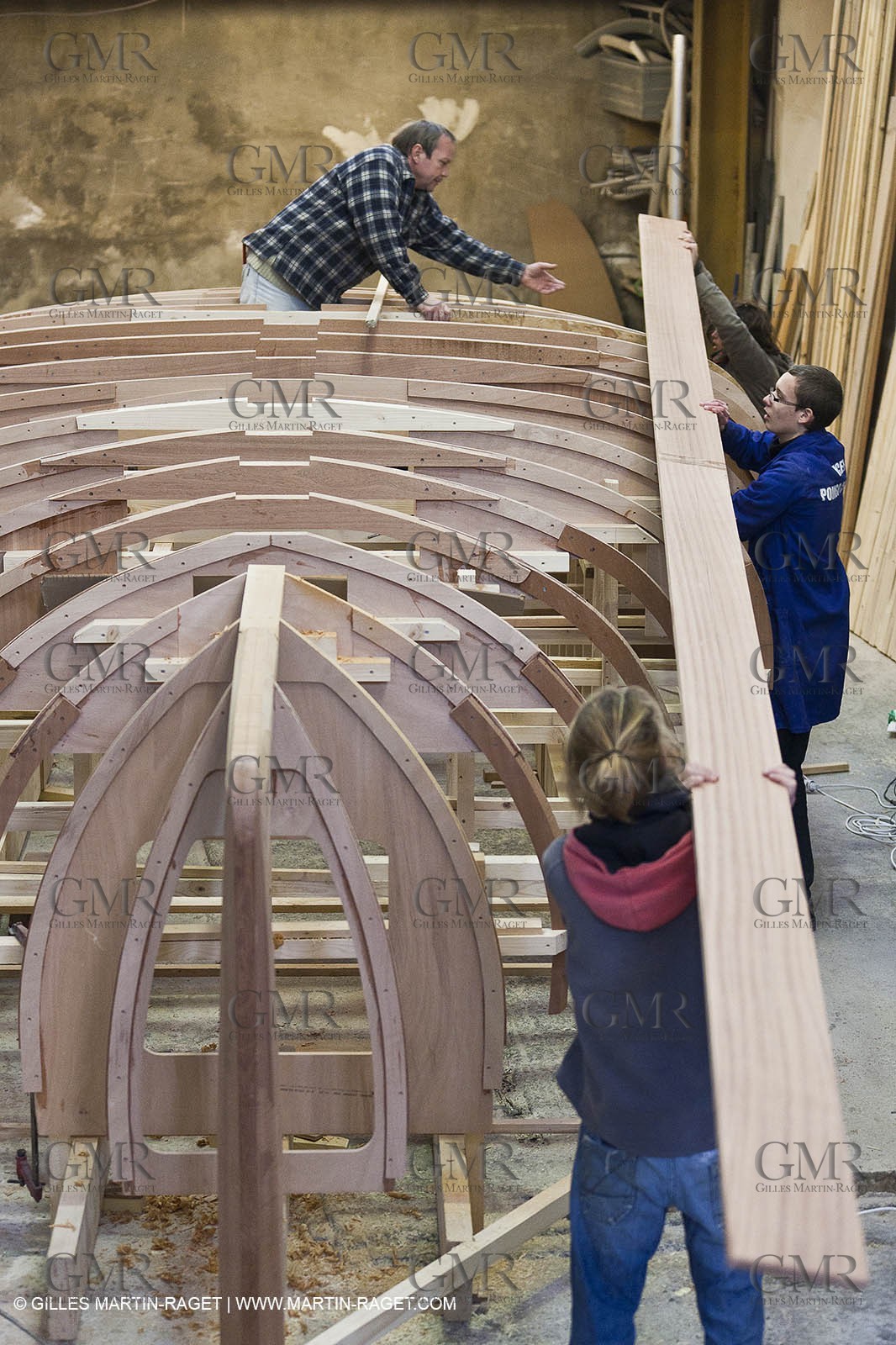 18 01 2012 - Marseille (FRA,13) - Alcyon construction at Carènes boat yard