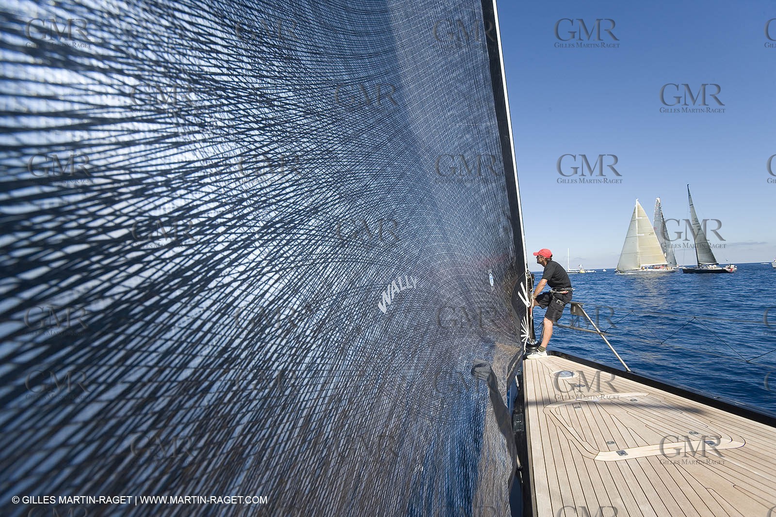 03 09 06 - Porto Cervo (Sardinia) - Maxi World Cup 2006 - Onboard Wally 90 Tango