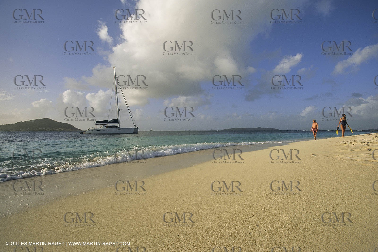 Sailing, cruising, multihull at the mooring
