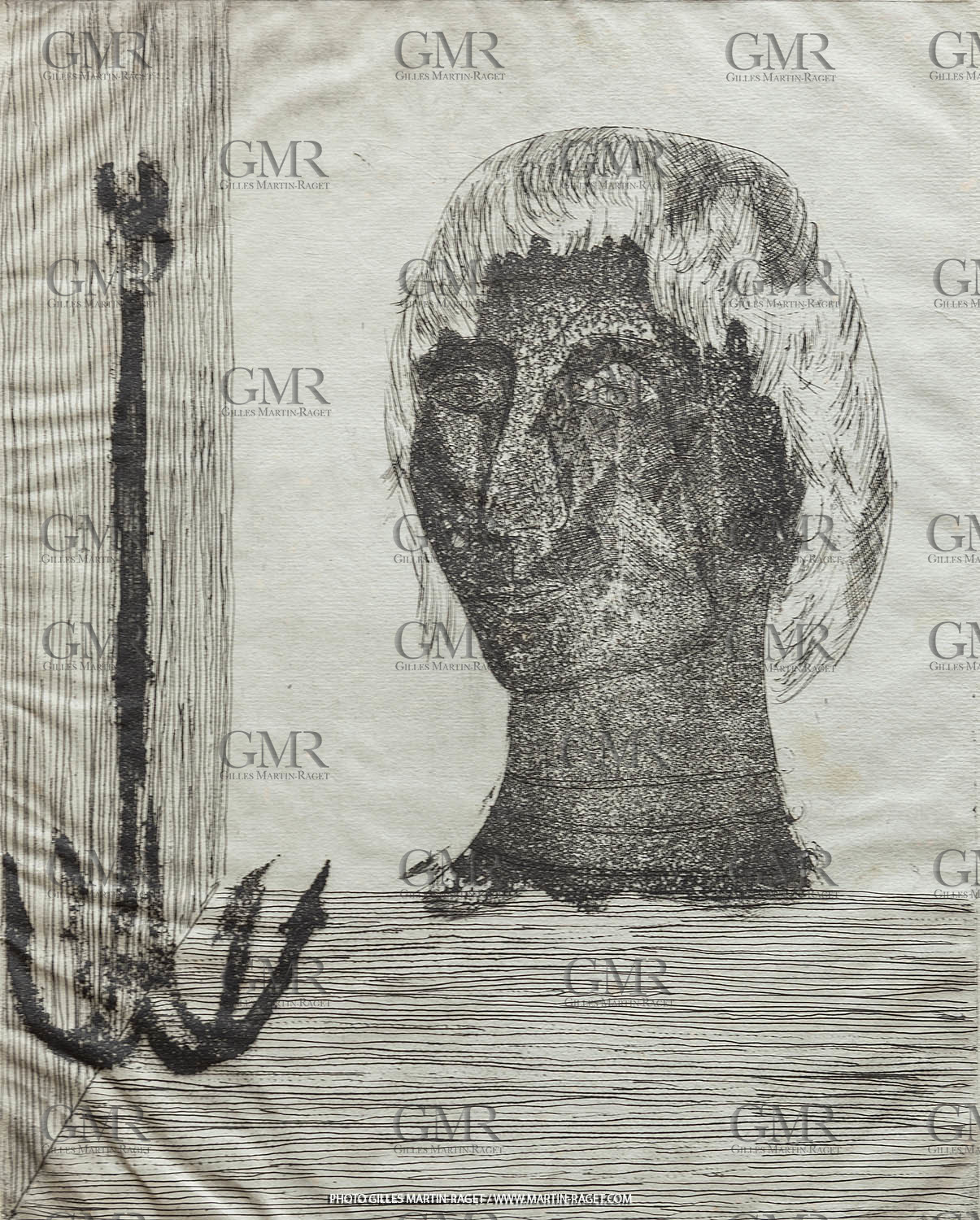 12 07 2020, St Rémy de Provence (FRA, 13) Oeuvre Germaine Richier, gravure