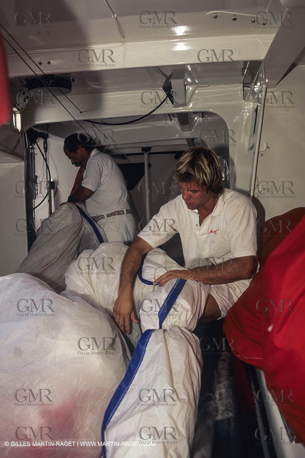 Voile, croisière, personnages, hommes