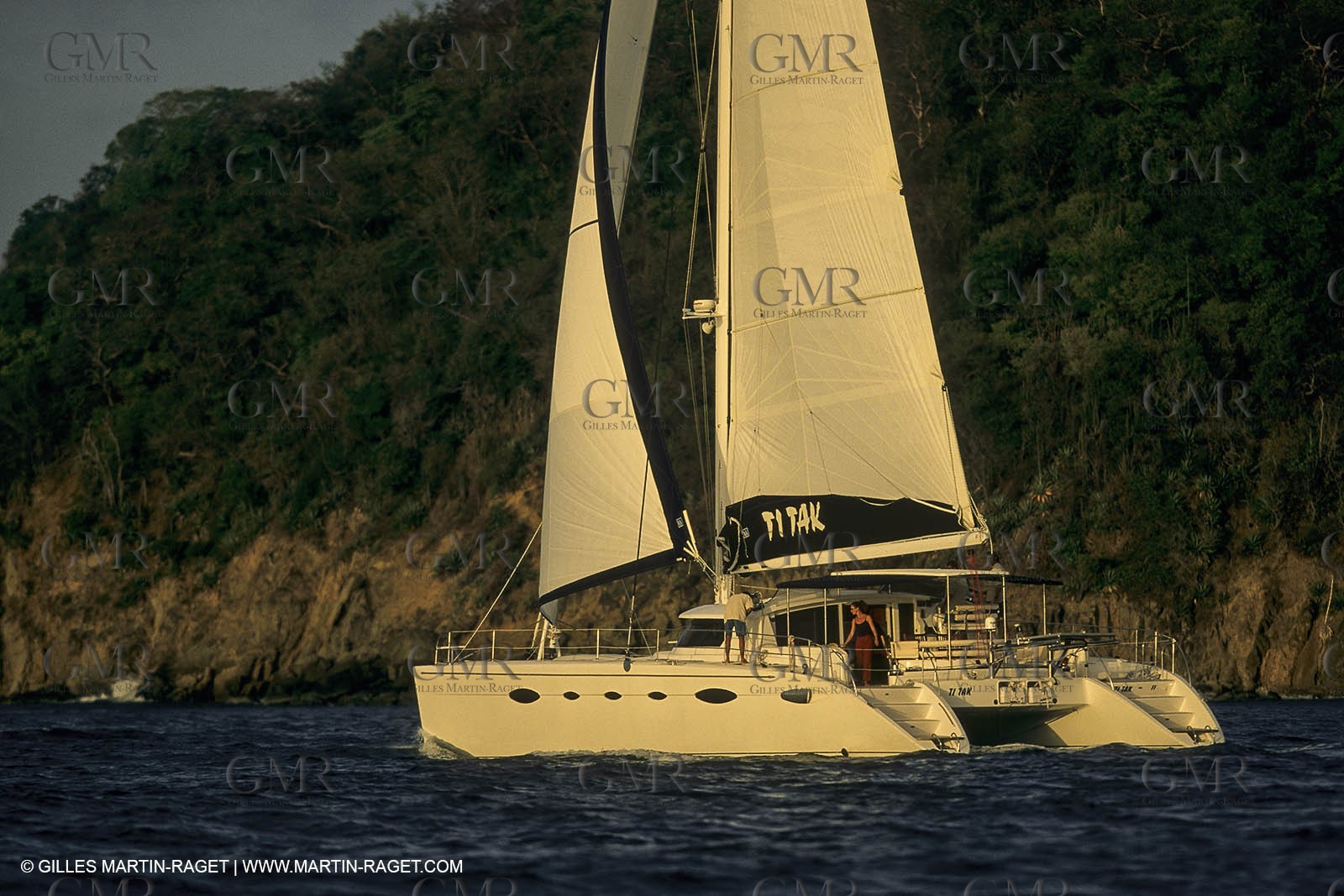 Sailing, cruising, multihull under sail