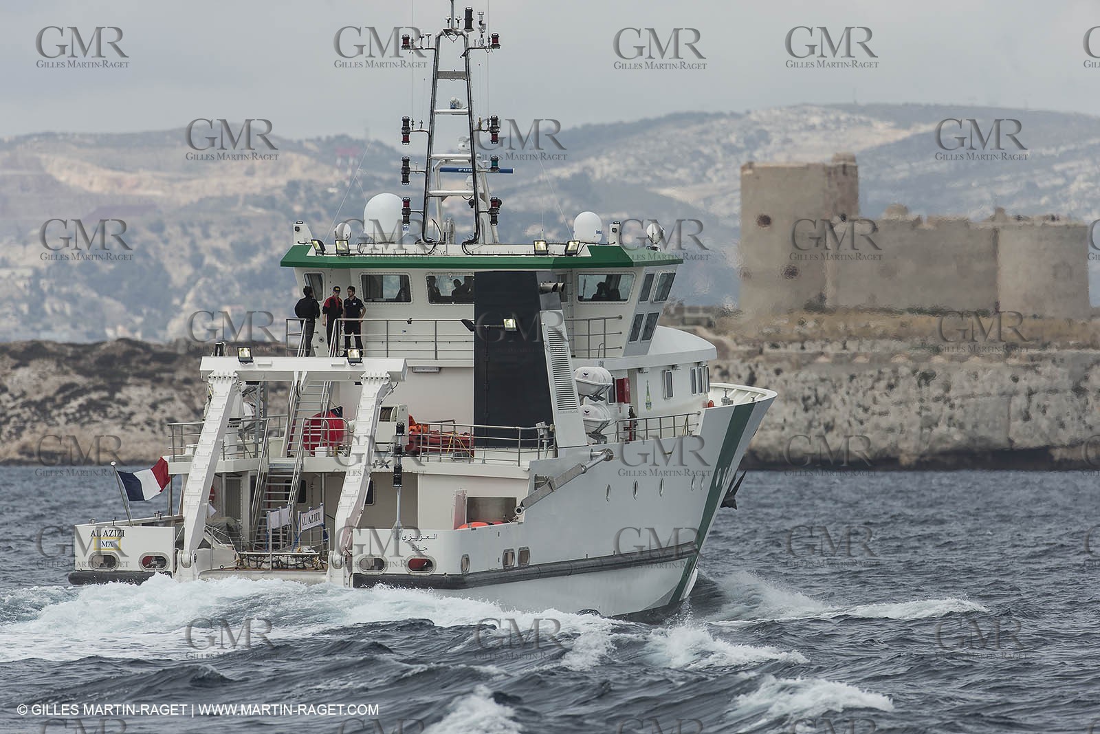 Al Azizi first sea trial - H2X boatyard - Oceanographjic research ship - La Ciotat (FRA,13) - 26 05 2014