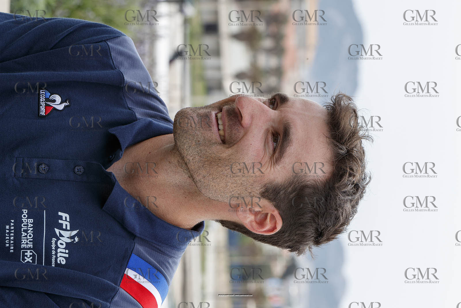 15 04 2024, Marseille (FRA), présentation des sélectionnés olympiques français en voile pour les Jeux Olympiques de Paris 2024. Clément Péquin
