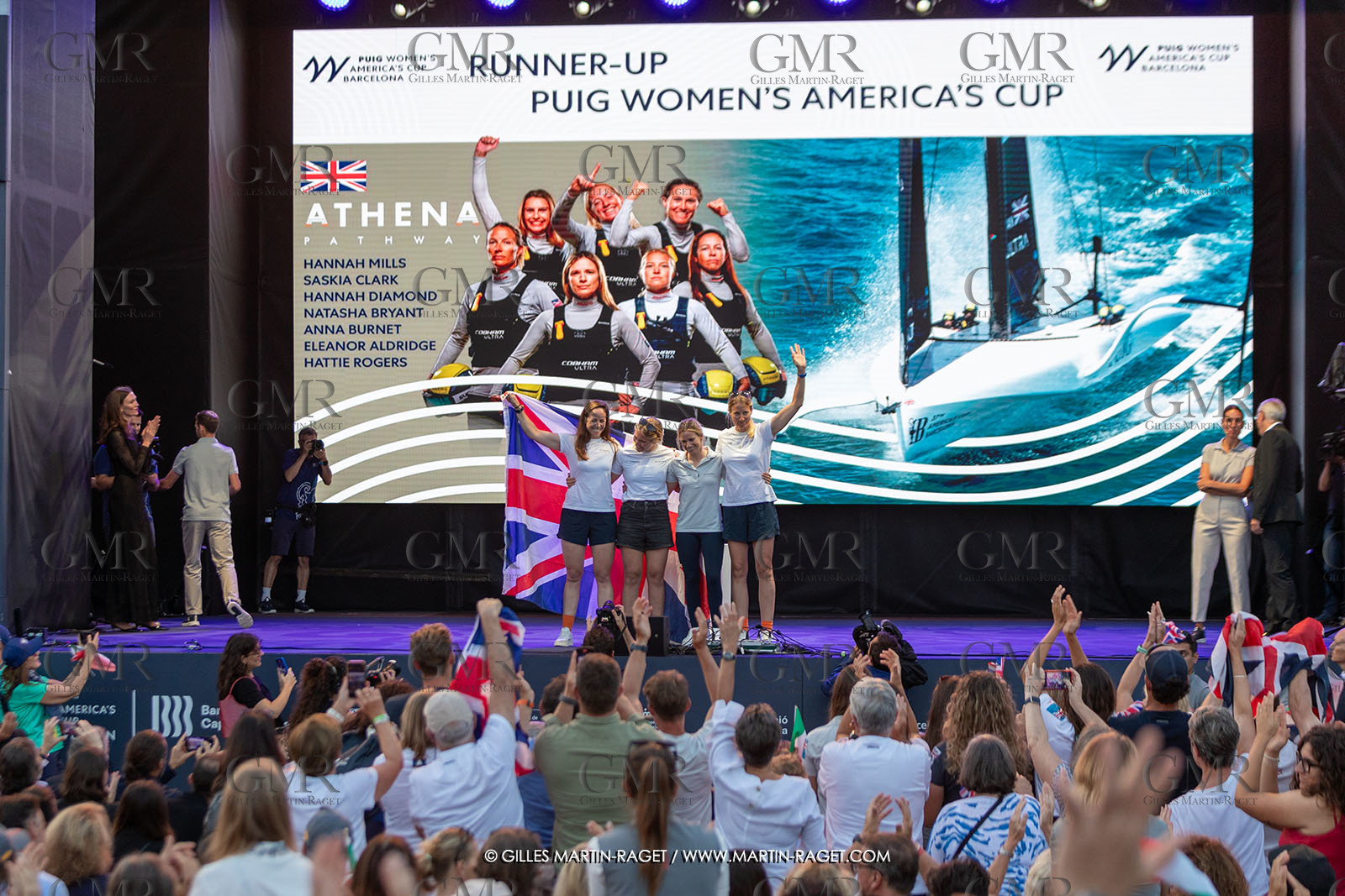 13 10 2024, Barcelona (ESP), Louis Vuitton 37th America's Cup, Final Match, Race Day 2, Puig Women America's Cup Prizegving